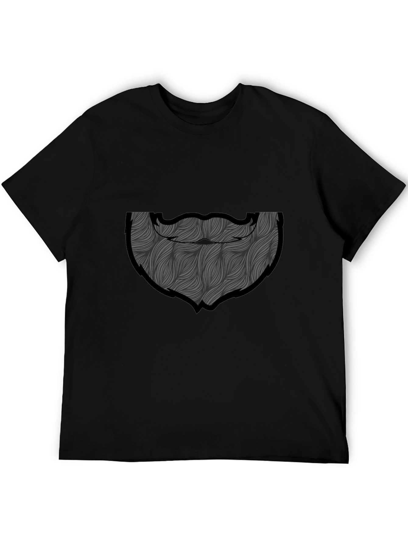 Bearded Man Graphic Tee - Black