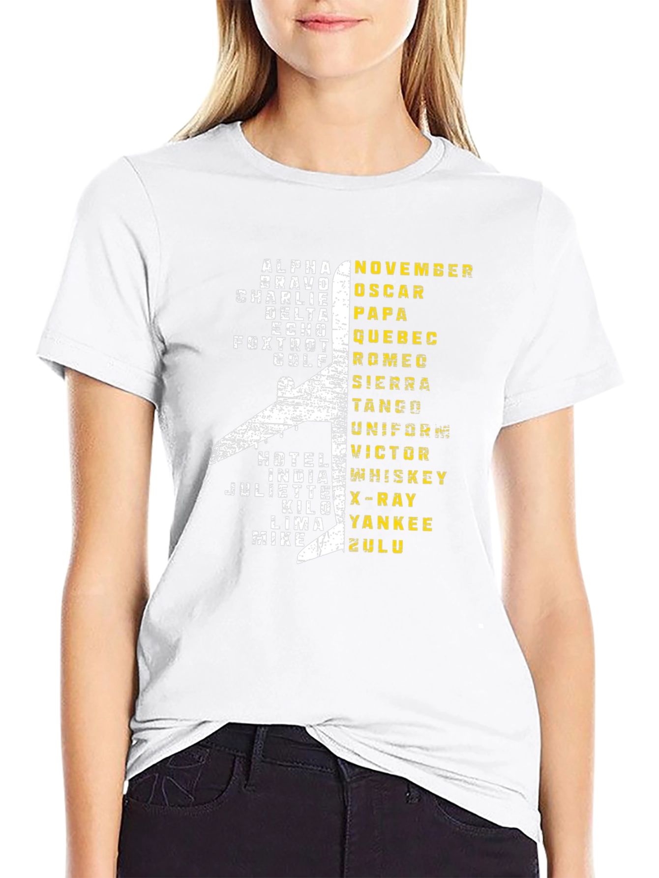 Aviation Alphabet Pilot T-Shirt - Airplane Design