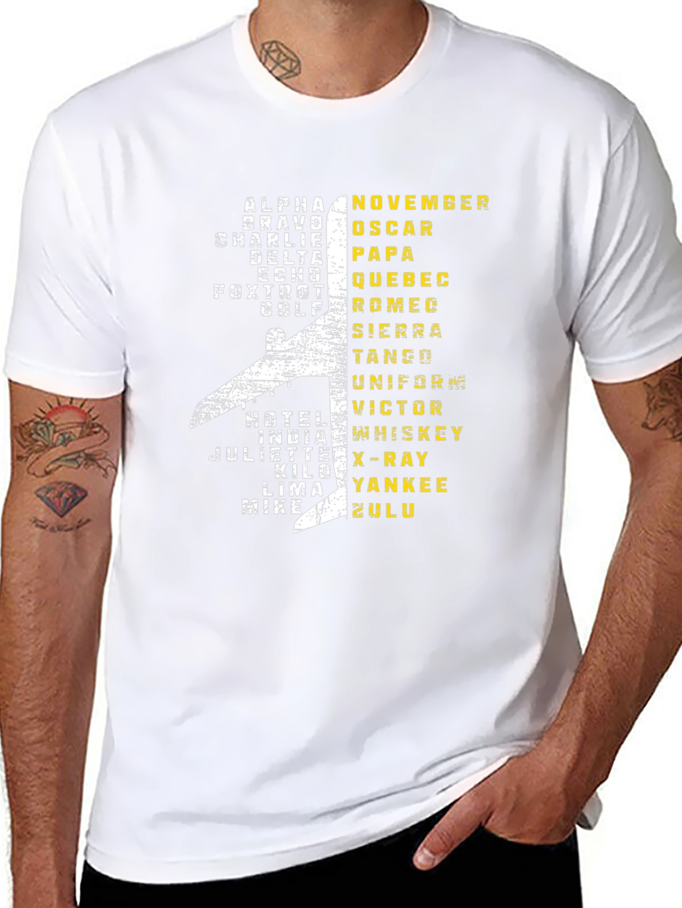 Aviation Alphabet Pilot T-Shirt - Airplane Design