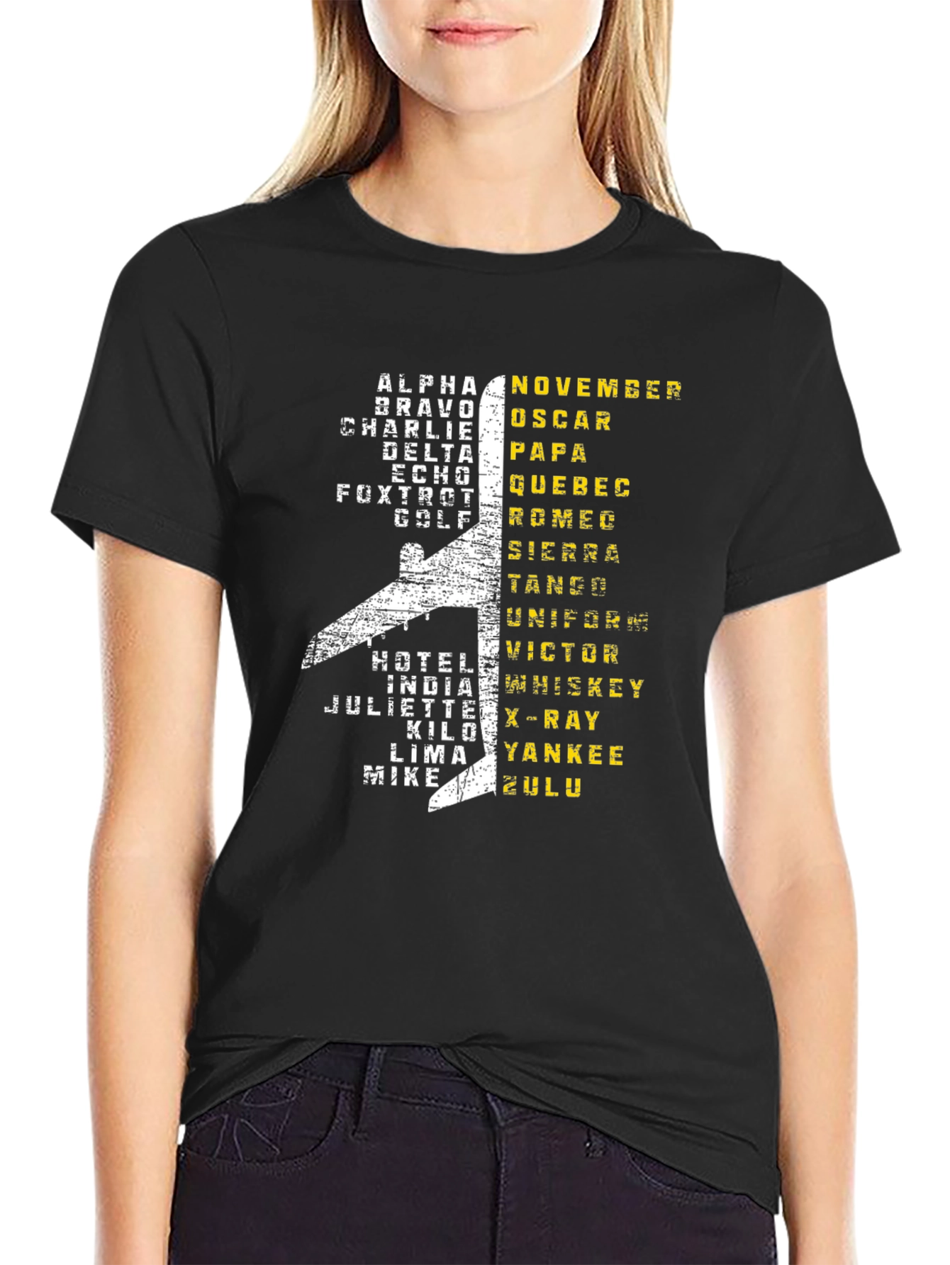 Aviation Alphabet Pilot T-Shirt - Airplane Design
