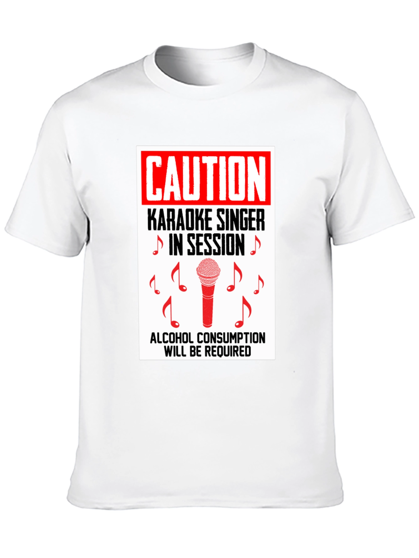 Karaoke Singer Caution T-Shirt