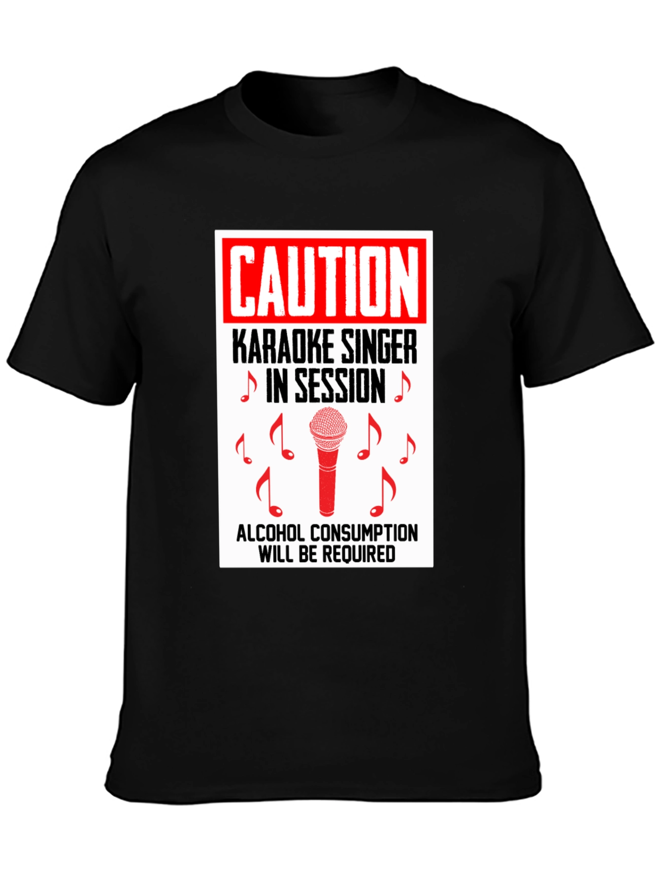 Karaoke Singer Caution T-Shirt