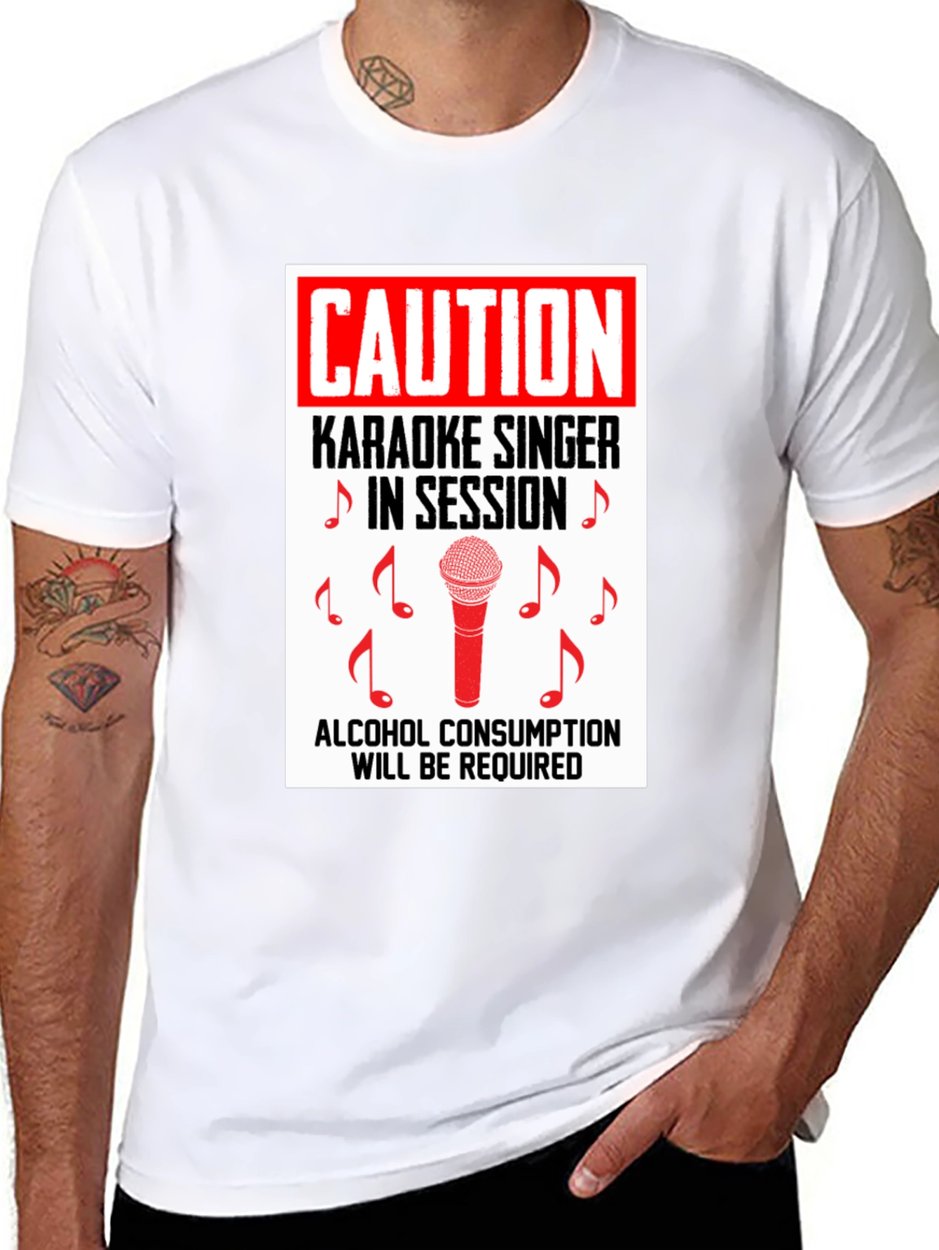 Karaoke Singer Caution T-Shirt