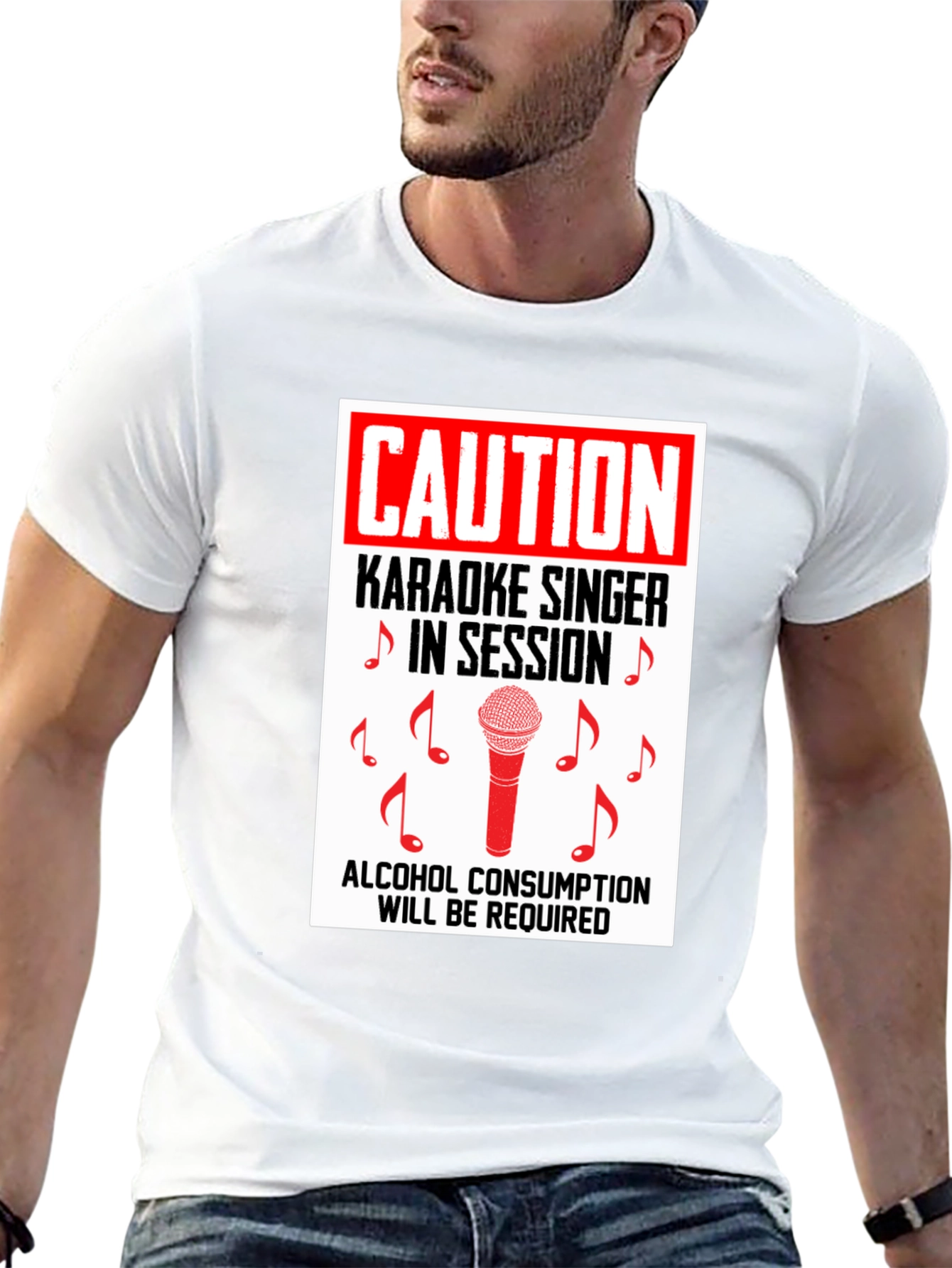 Karaoke Singer Caution T-Shirt