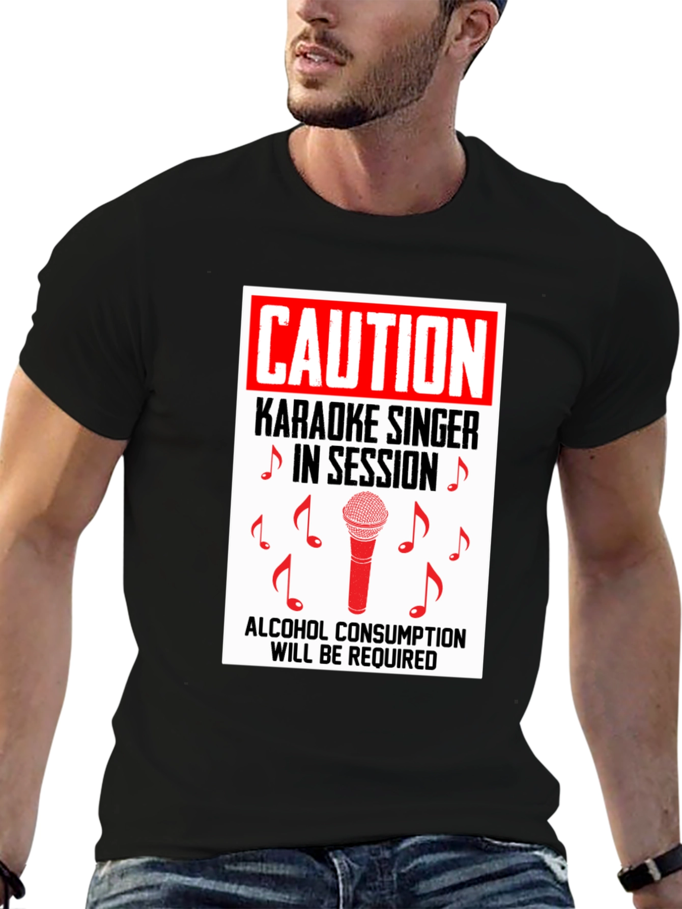 Karaoke Singer Caution T-Shirt
