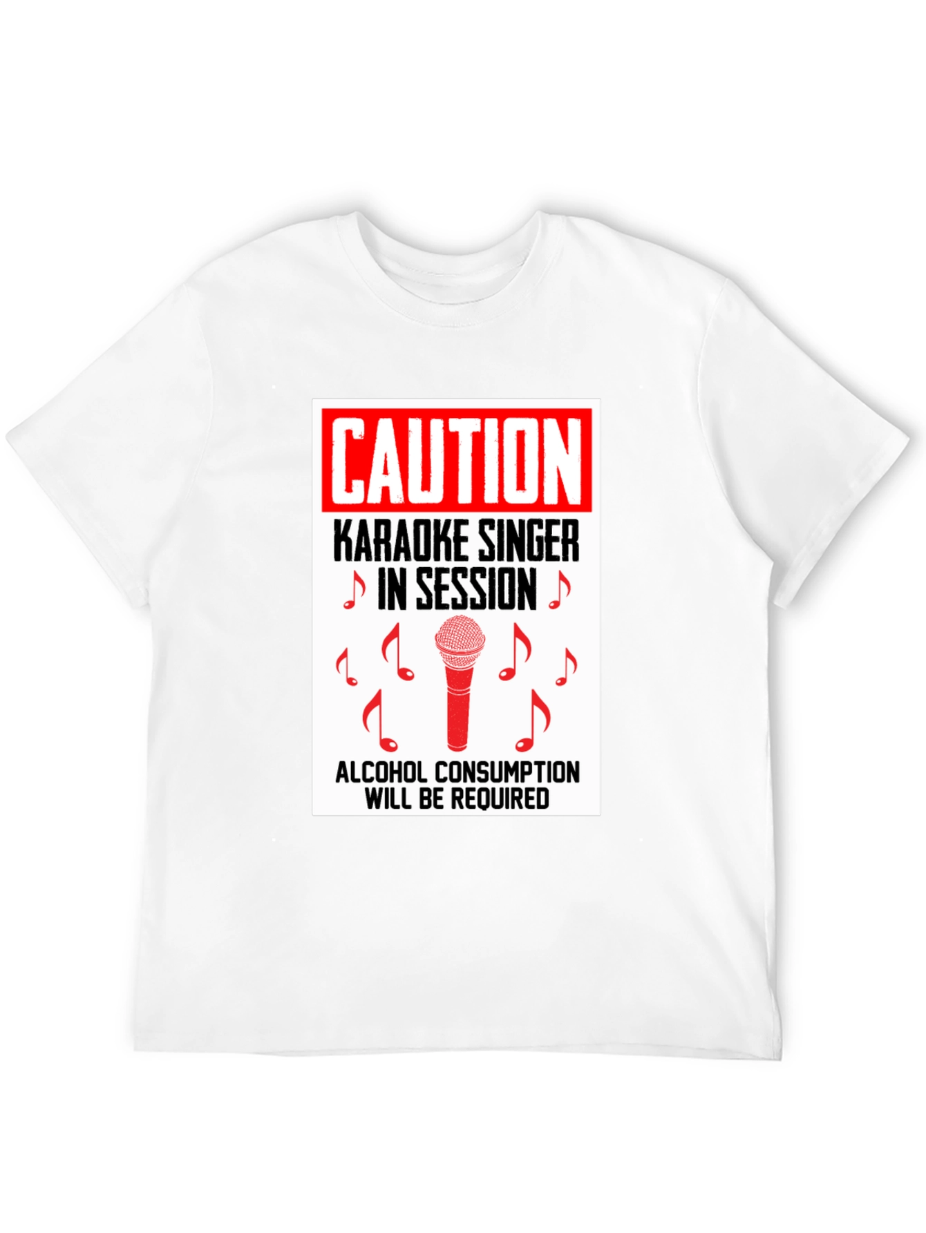 Karaoke Singer Caution T-Shirt