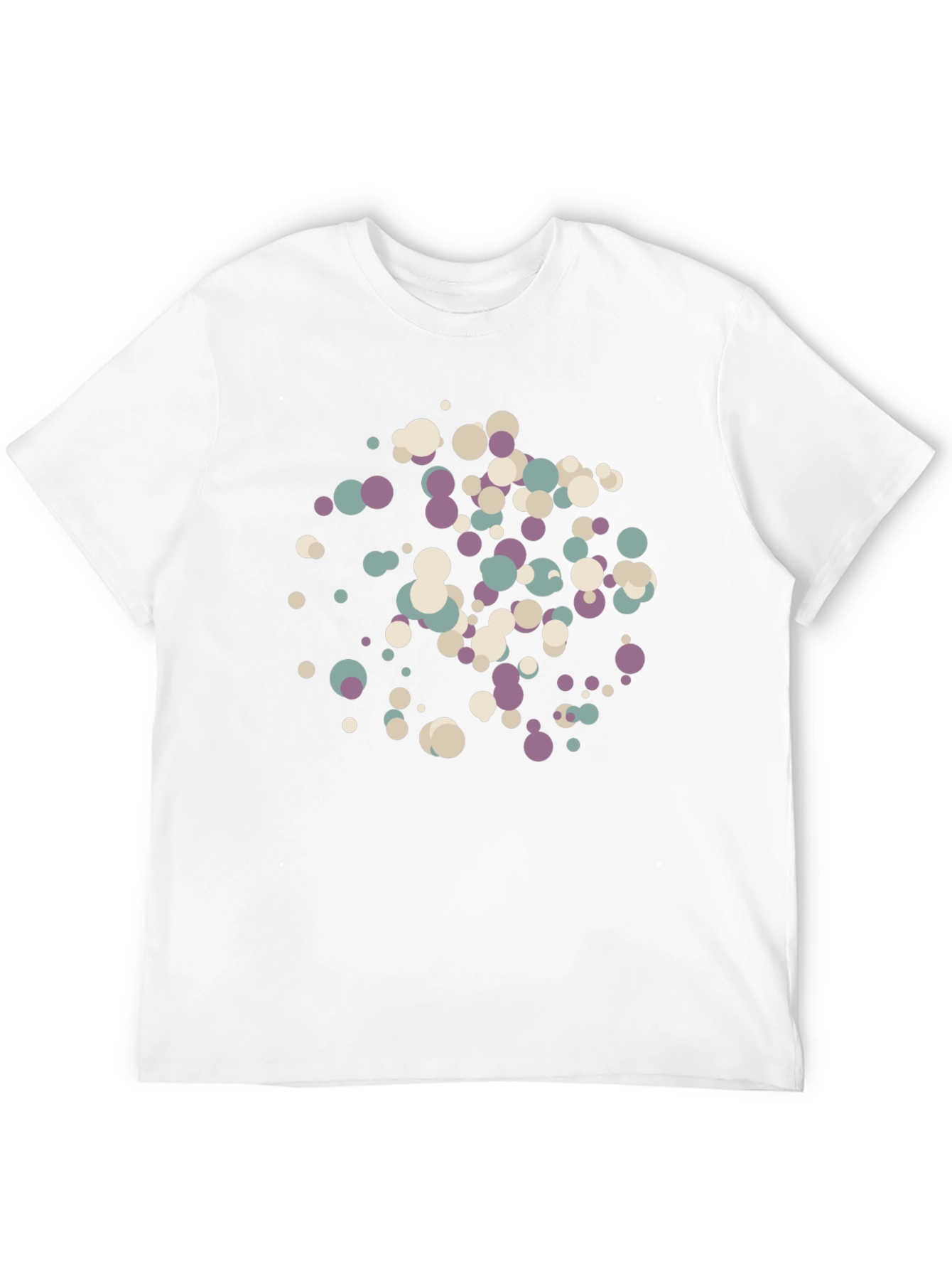 Modern Abstract Dot Pattern Black T-Shirt