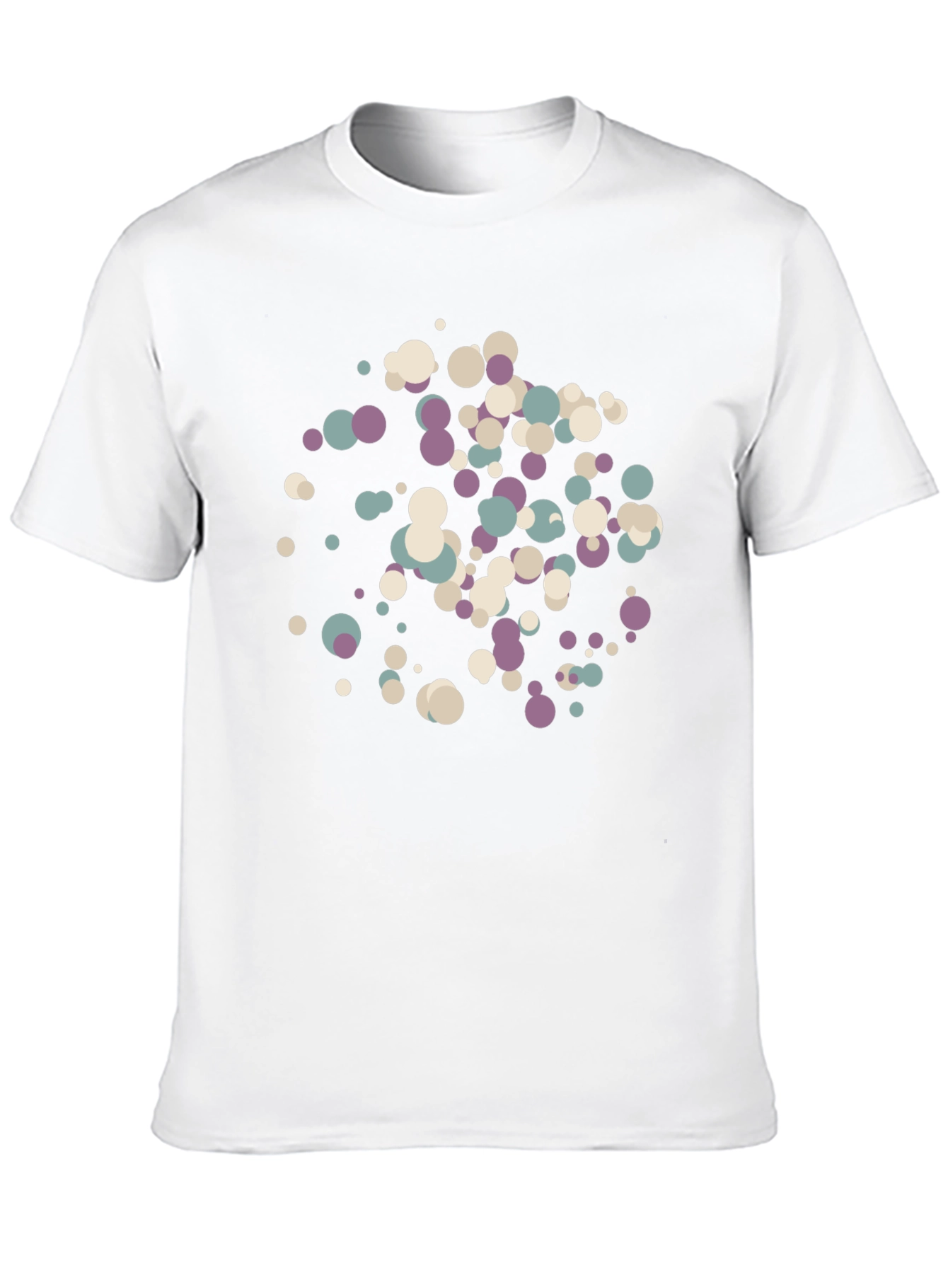 Modern Abstract Dot Pattern Black T-Shirt