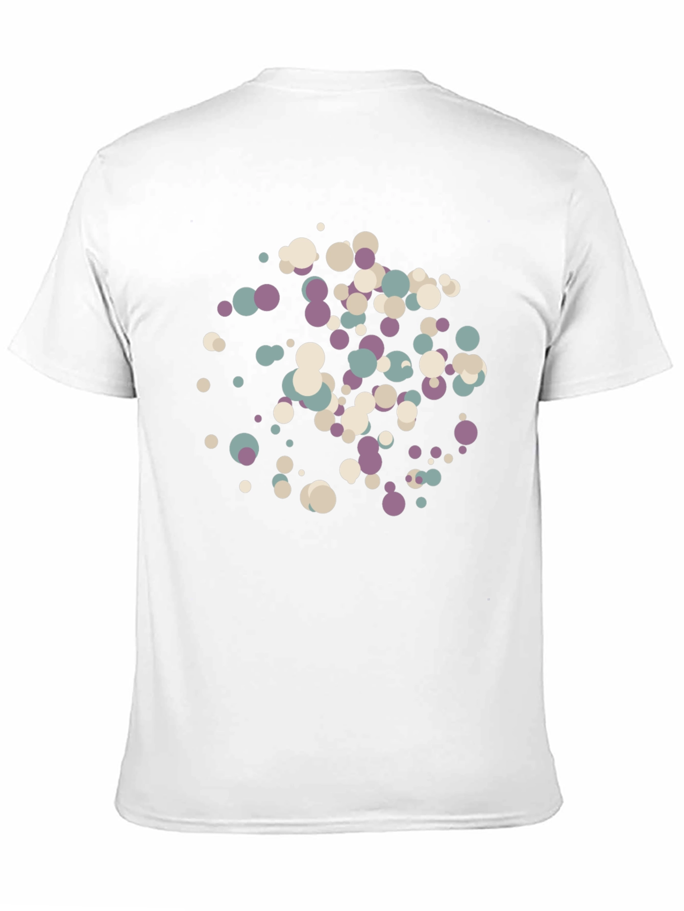 Modern Abstract Dot Pattern Black T-Shirt