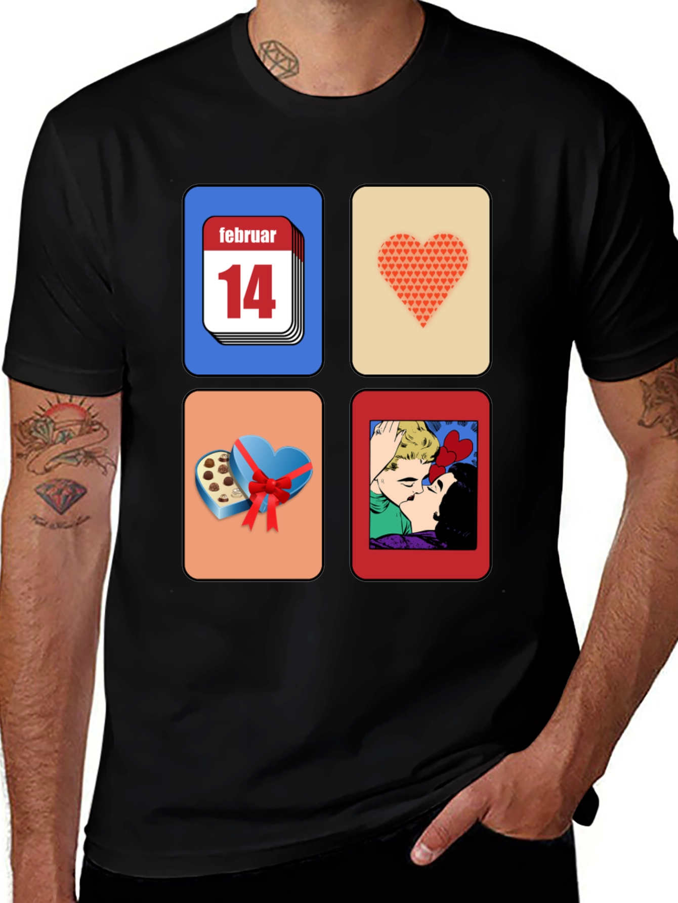 Valentines Day Graphic Tee - February 14th Design