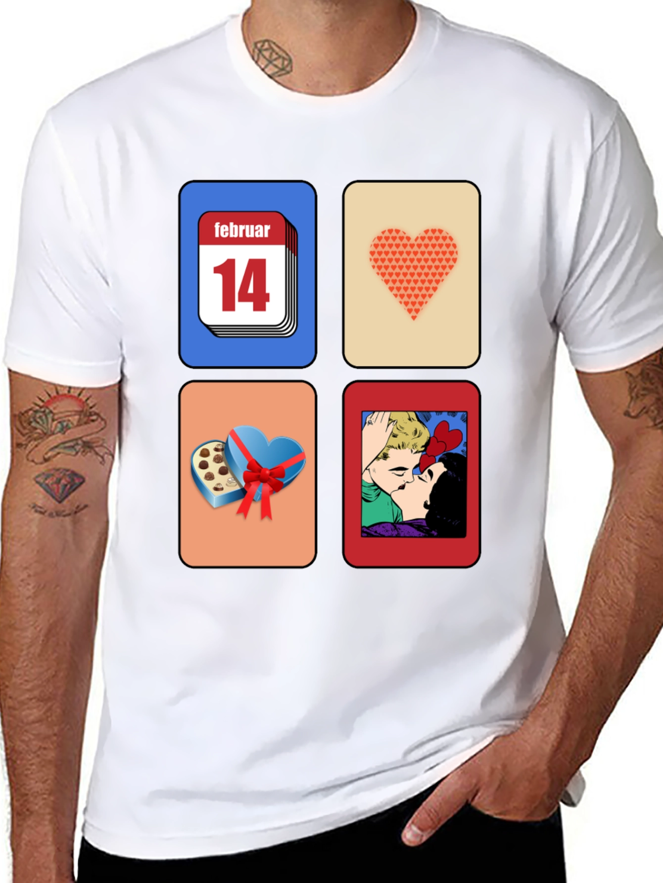 Valentines Day Graphic Tee - February 14th Design