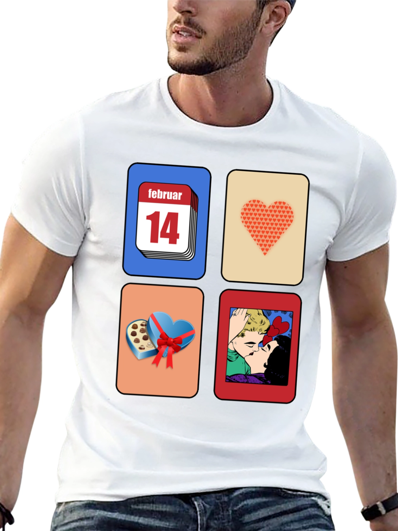 Valentines Day Graphic Tee - February 14th Design