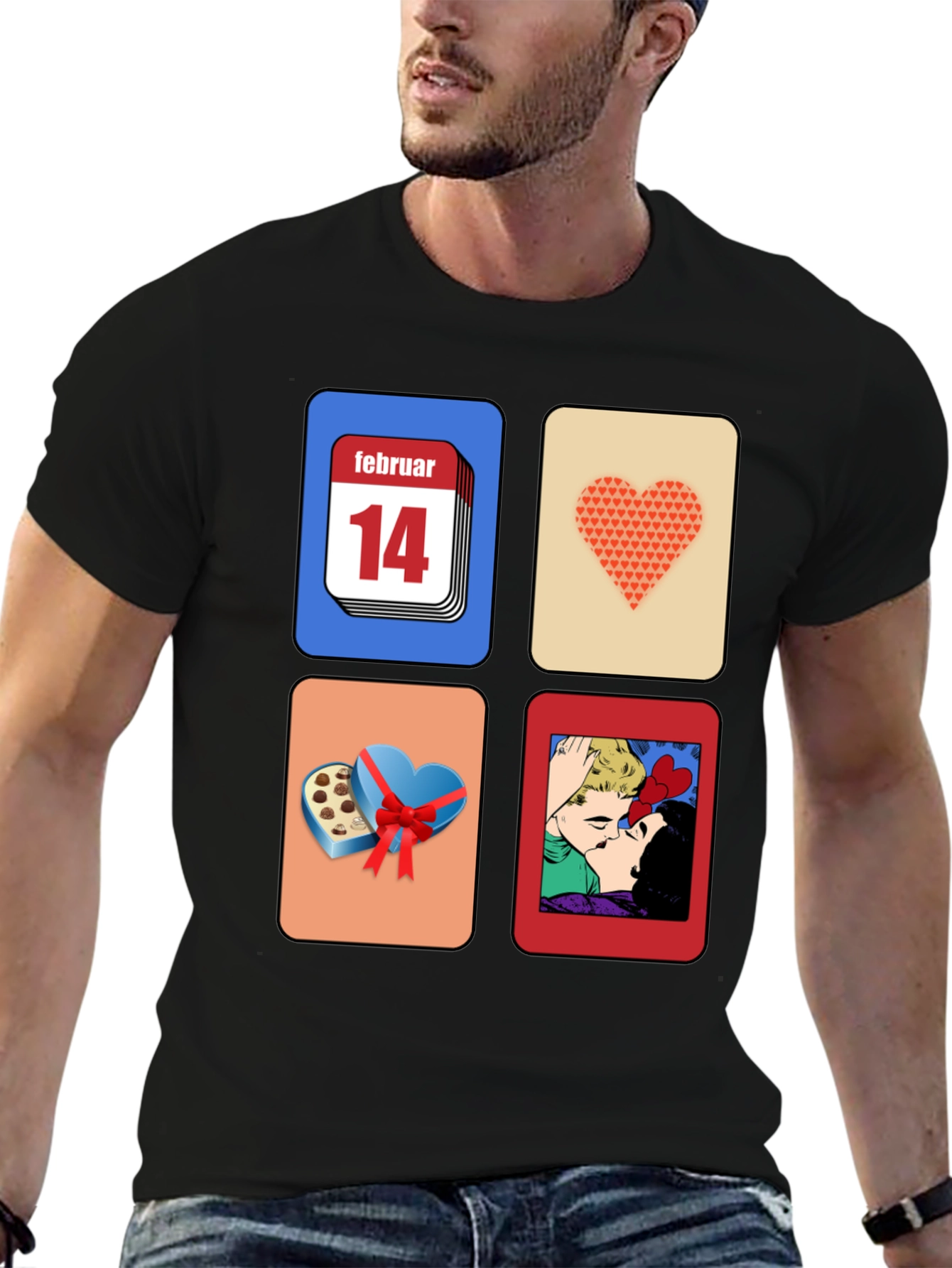 Valentines Day Graphic Tee - February 14th Design