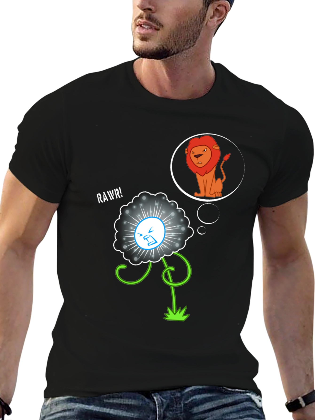 Lion Dream T-Shirt - Black Graphic Tee
