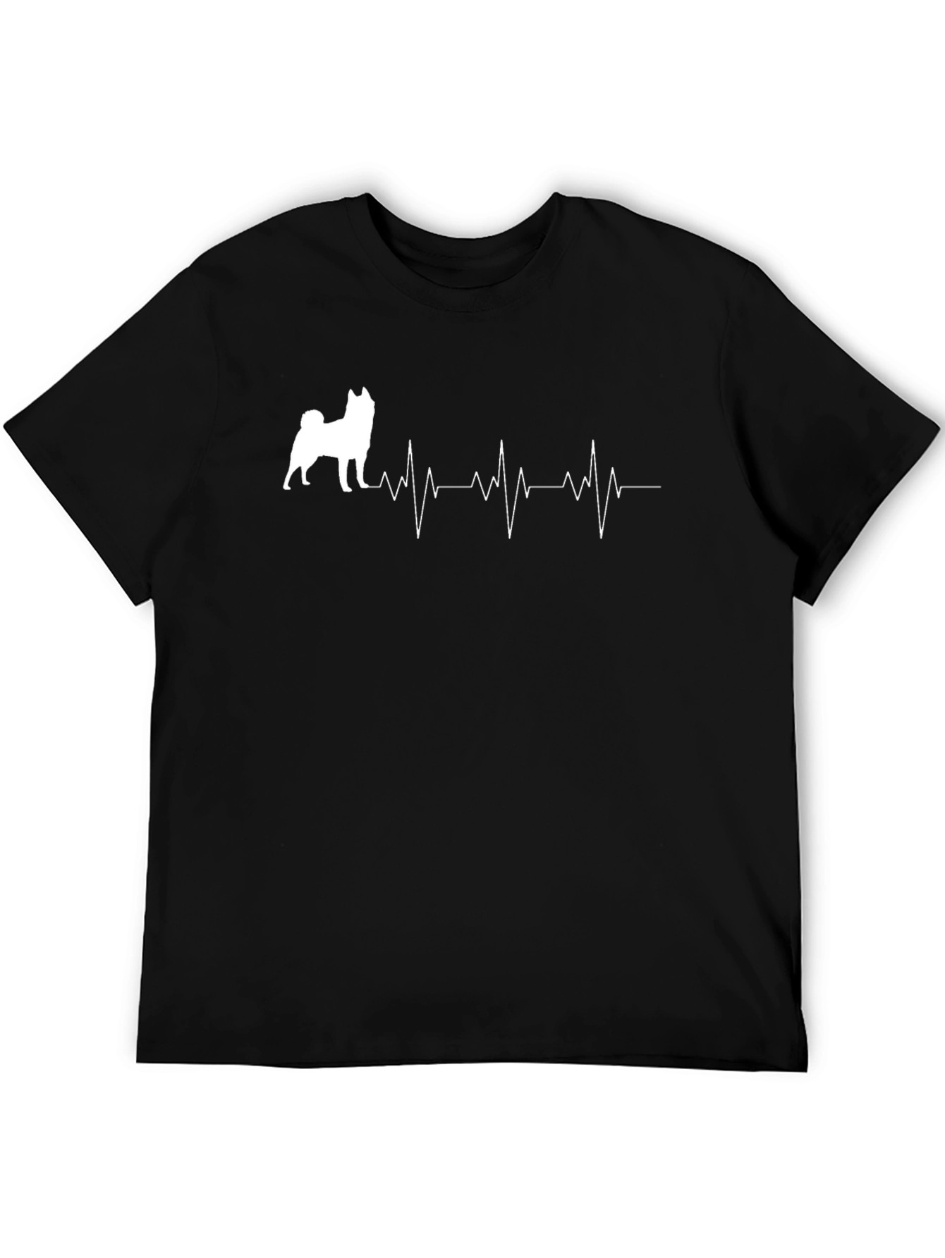 Dog Heartbeat T-Shirt - Unisex Black Tee