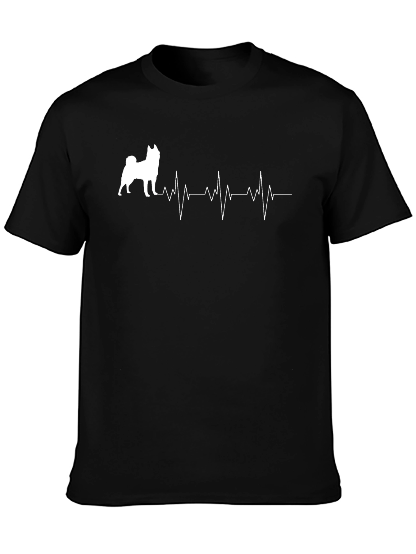 Dog Heartbeat T-Shirt - Unisex Black Tee