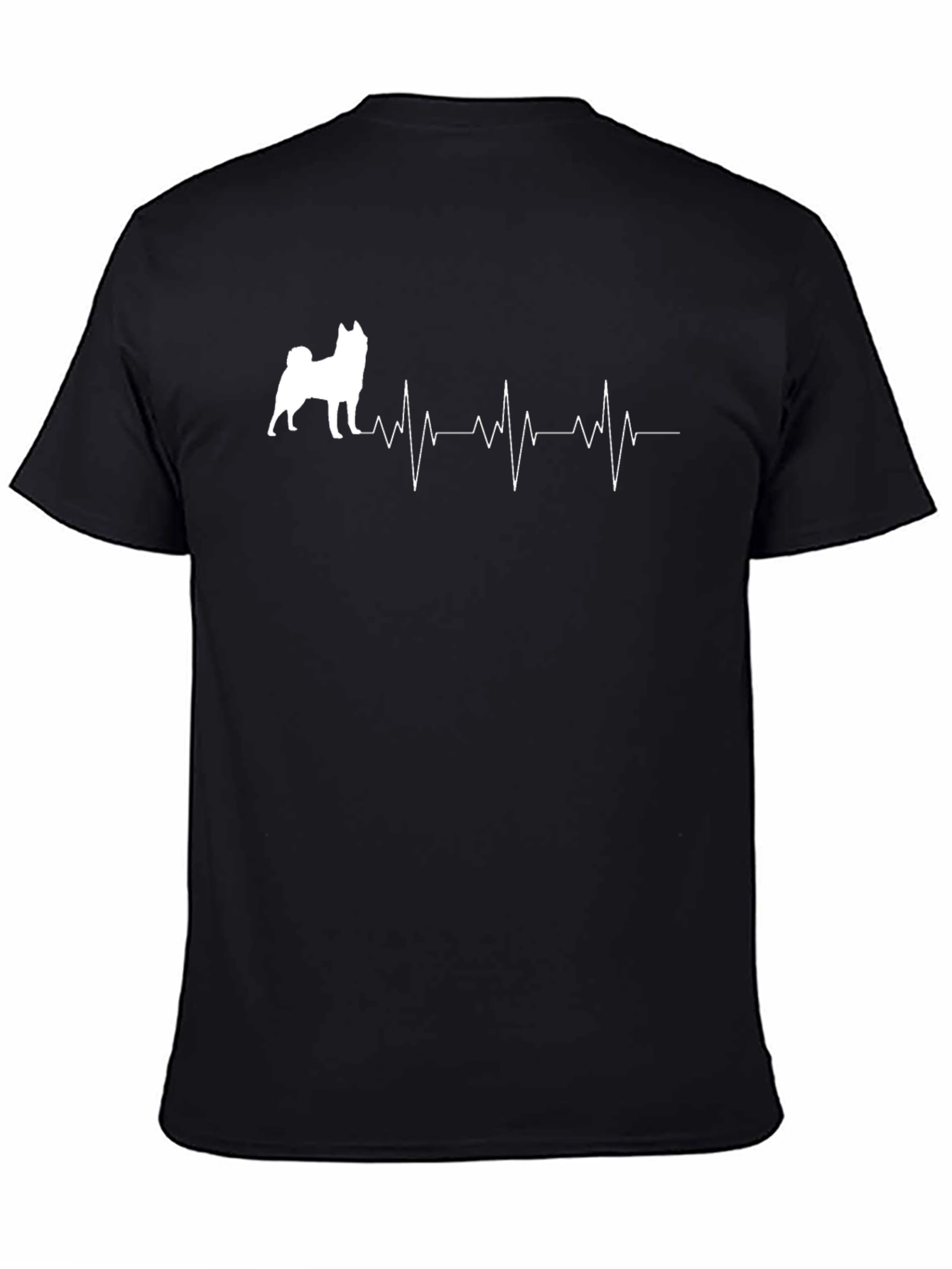 Dog Heartbeat T-Shirt - Unisex Black Tee
