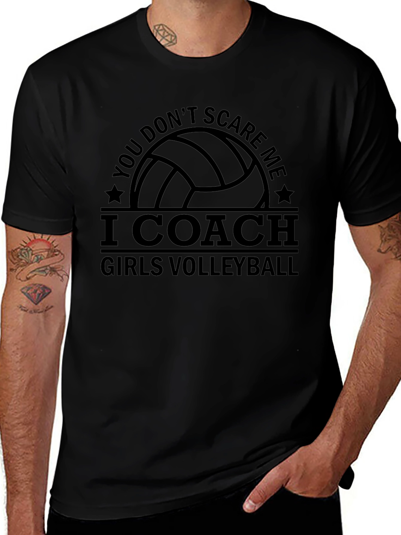 Volleyball Coach Graphic T-Shirt