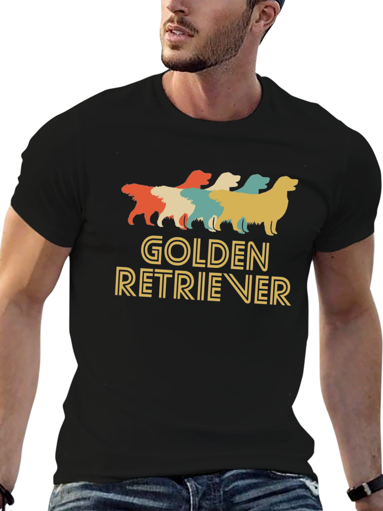Retro Golden Retriever T-Shirt