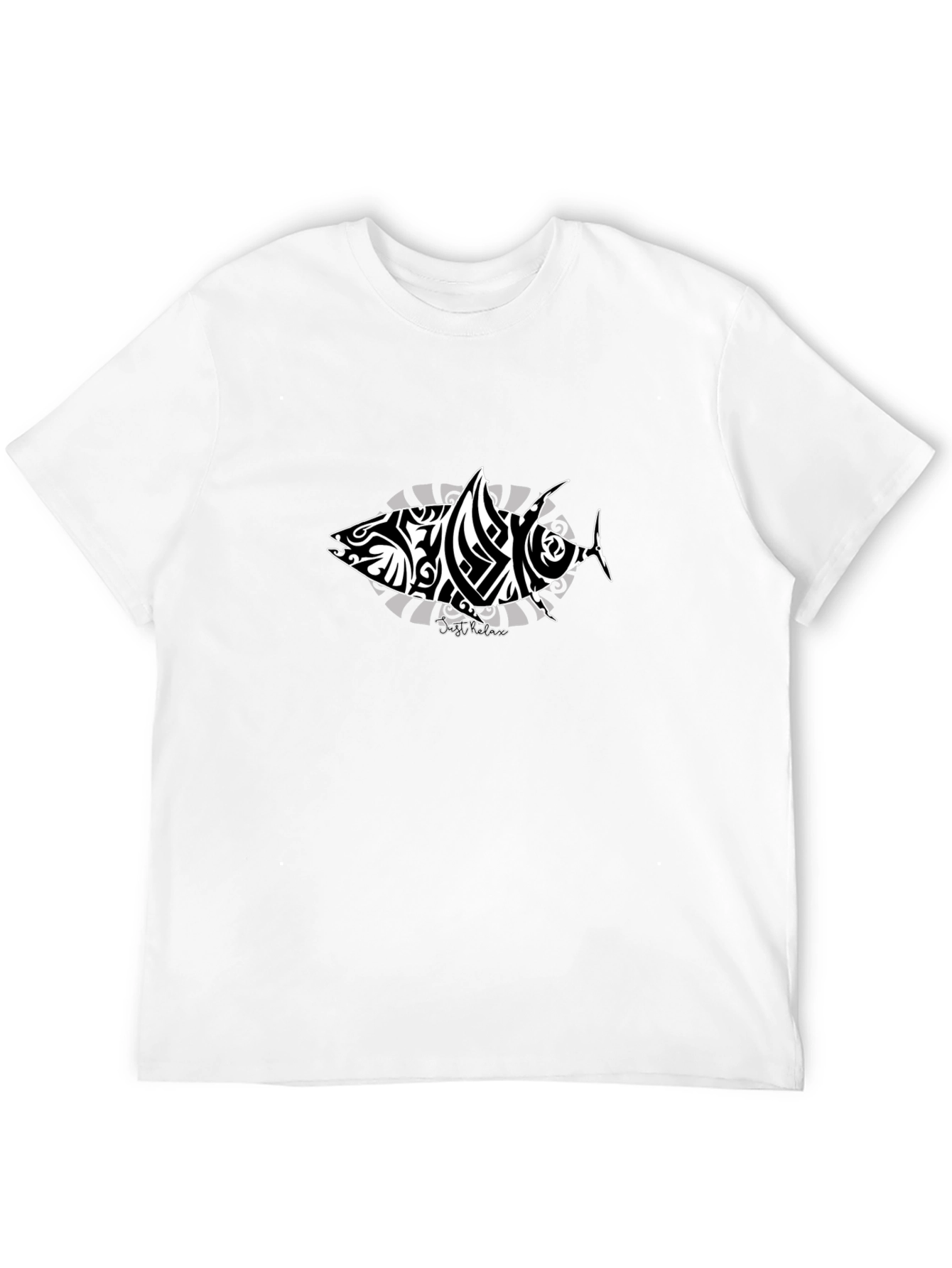 Tribal Tuna Graphic Tee - Stylish Mens Black T-Shirt