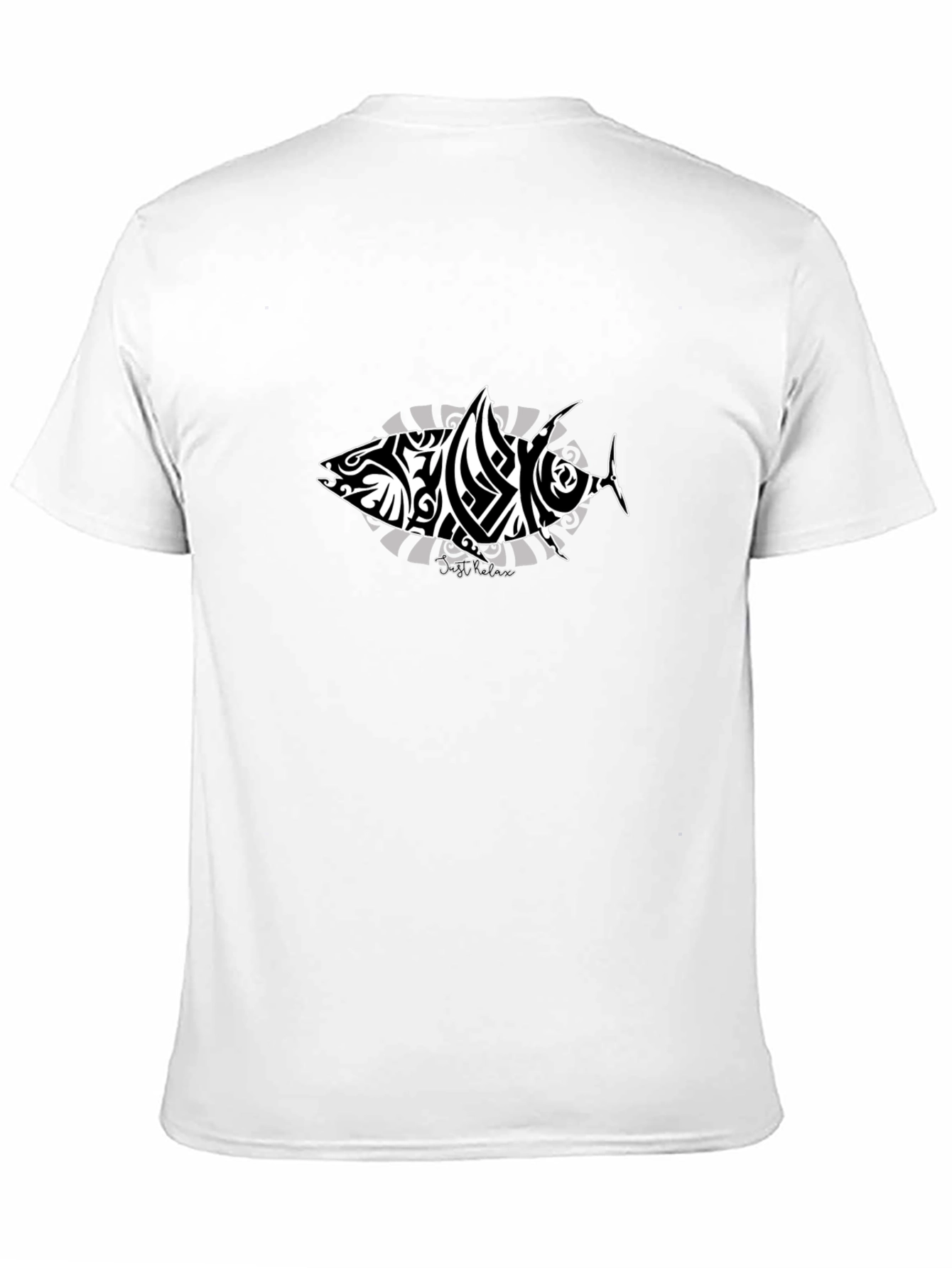 Tribal Tuna Graphic Tee - Stylish Mens Black T-Shirt