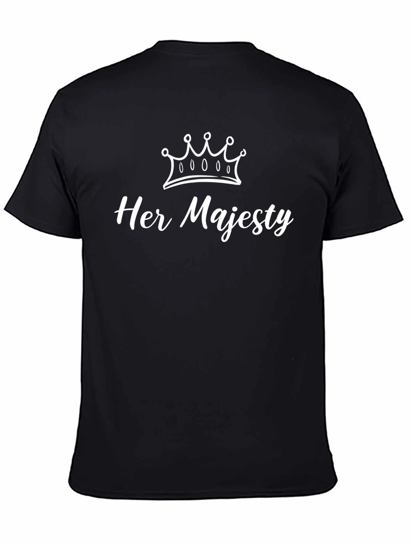 Her Majesty Crown Graphic Tee - Black