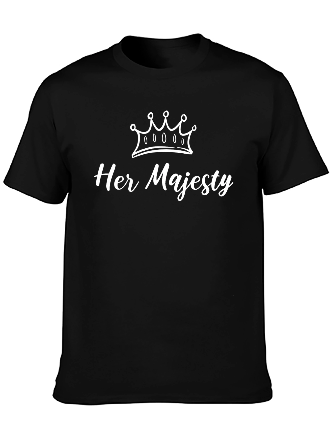 Her Majesty Crown Graphic Tee - Black