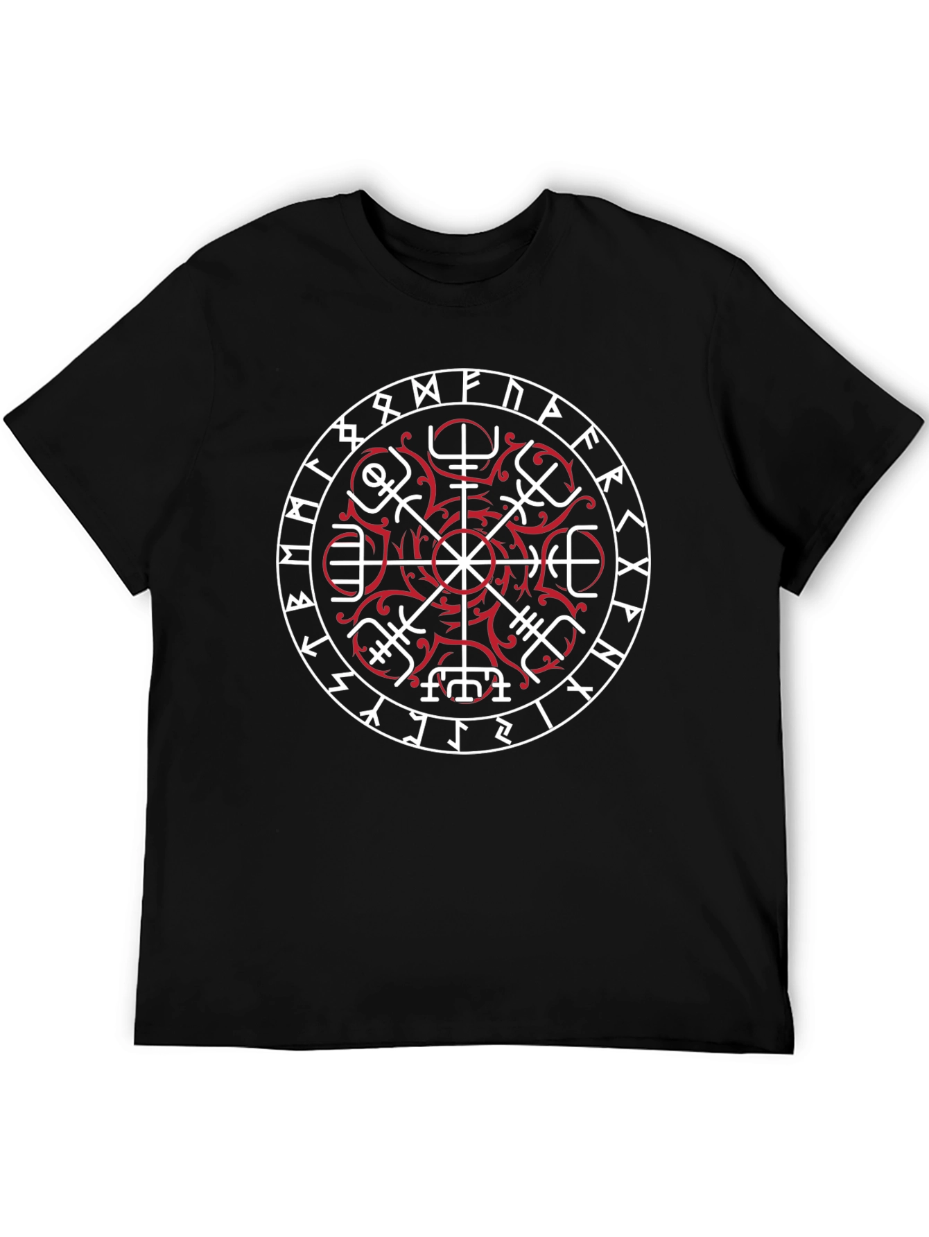 Viking Compass Helm of Awe Black T-Shirt