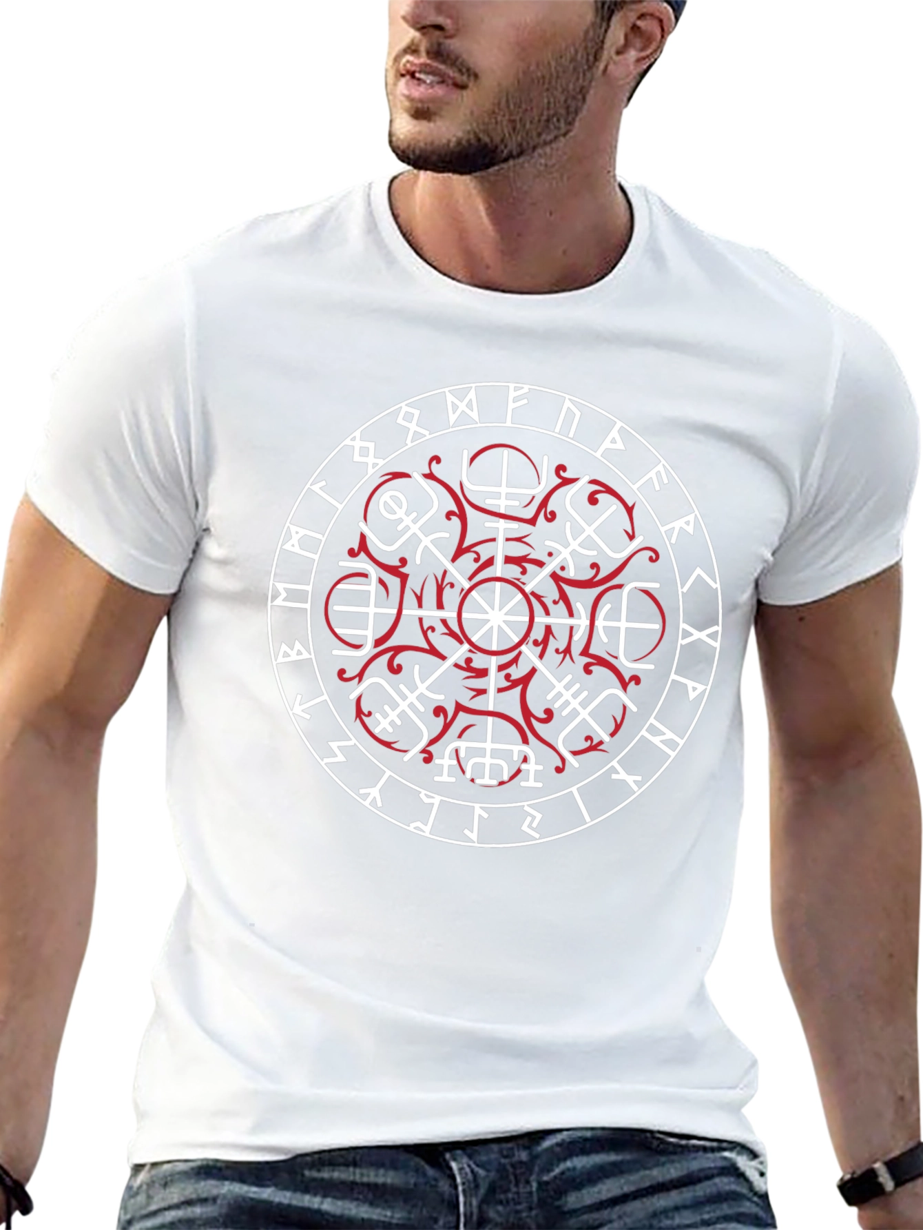 Viking Compass Helm of Awe Black T-Shirt