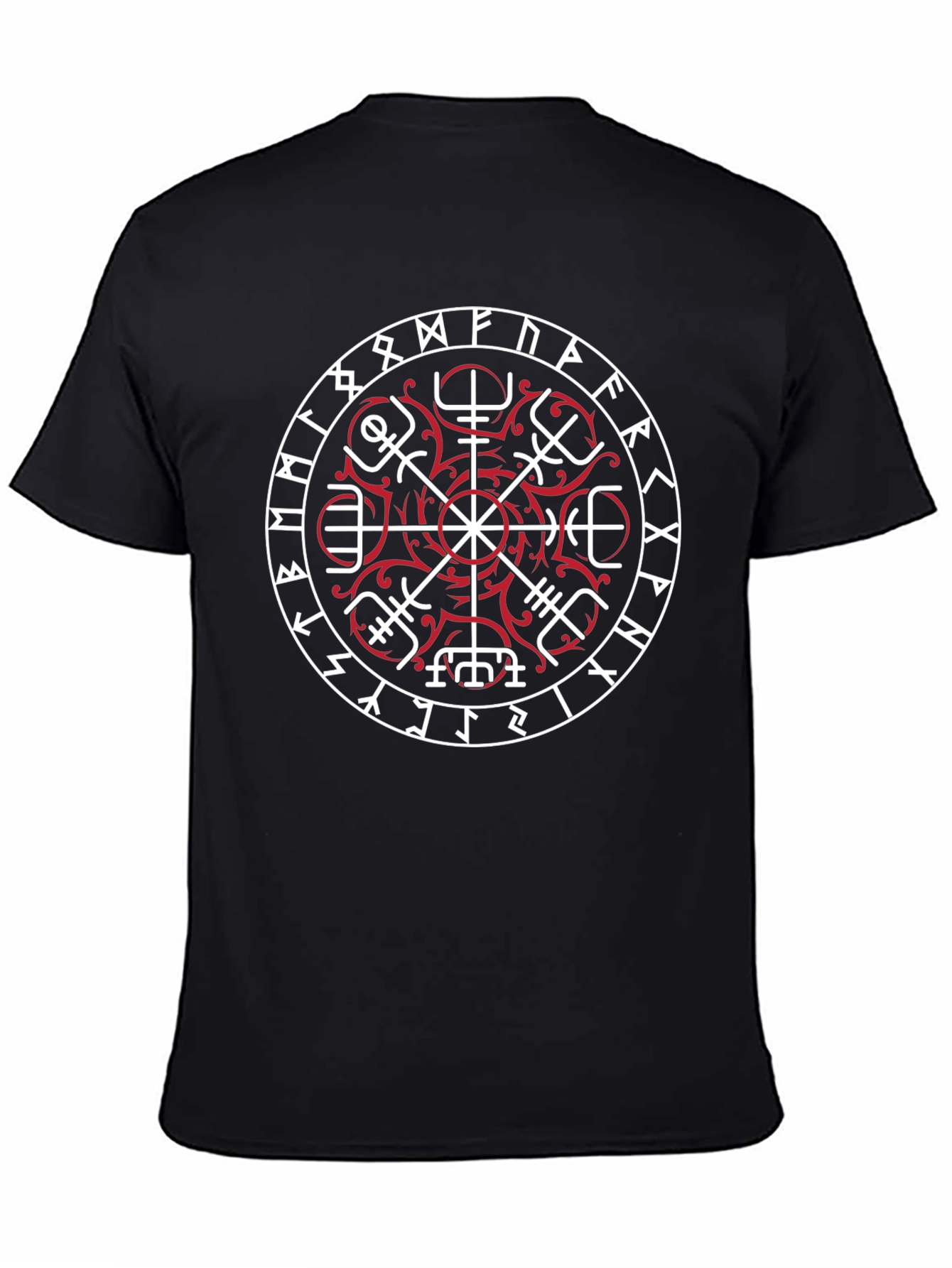 Viking Compass Helm of Awe Black T-Shirt