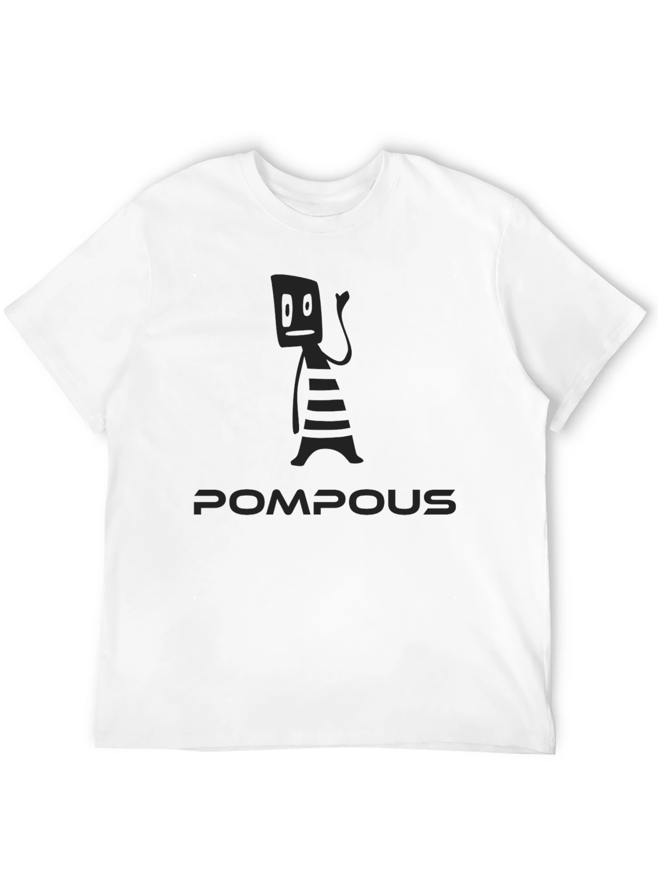 Pompous Graphic T-Shirt - Black Crew Neck Tee