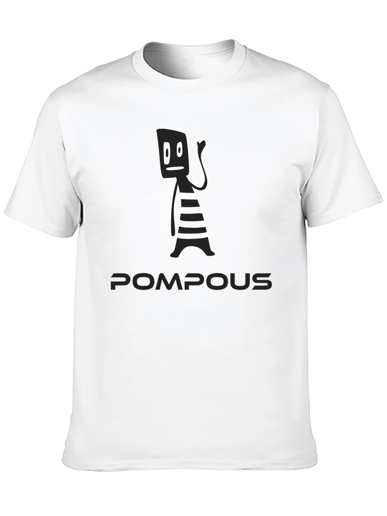 Pompous Graphic T-Shirt - Black Crew Neck Tee