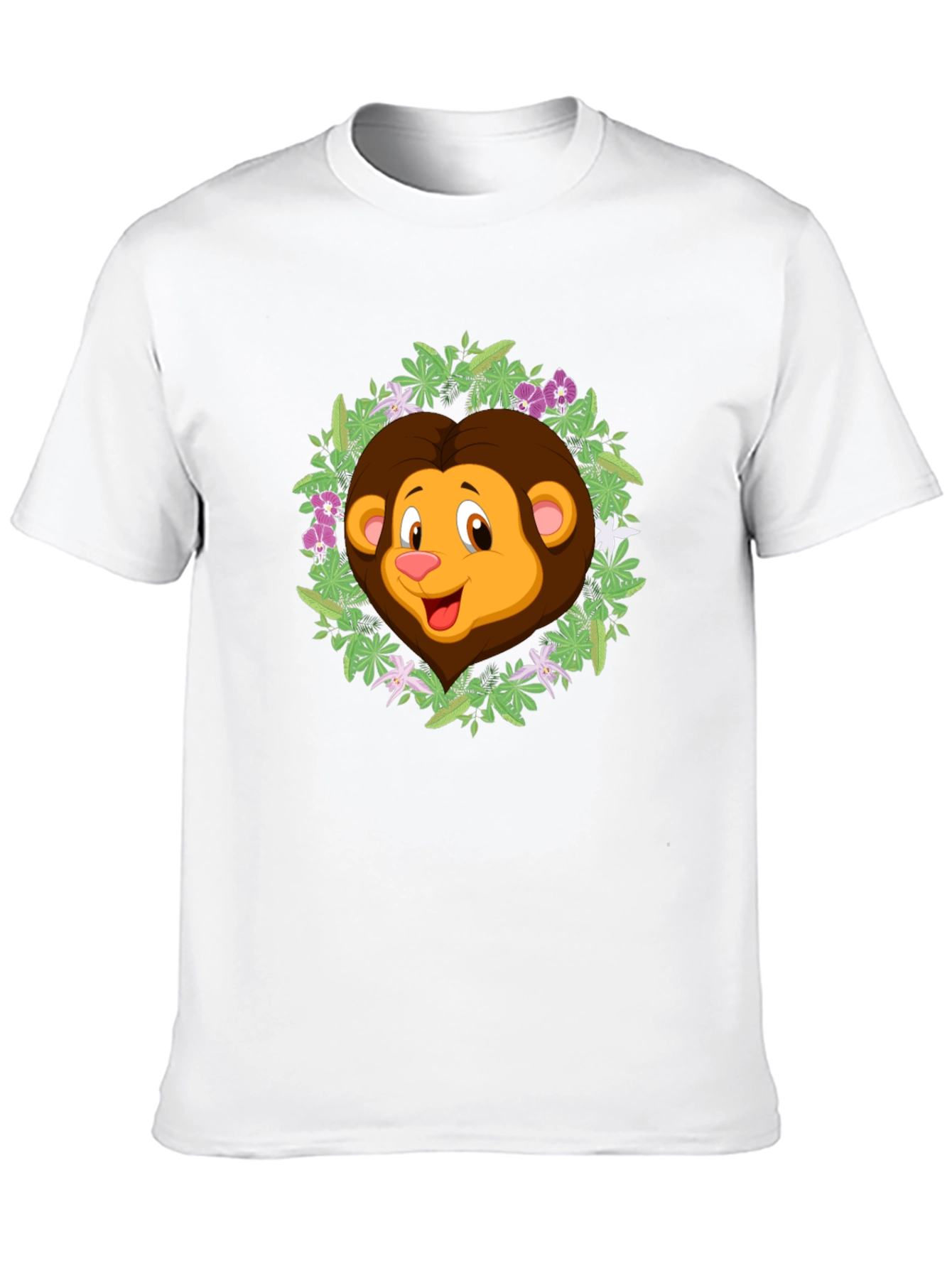 Jungle Lion Graphic Tee - Black Cotton T-Shirt
