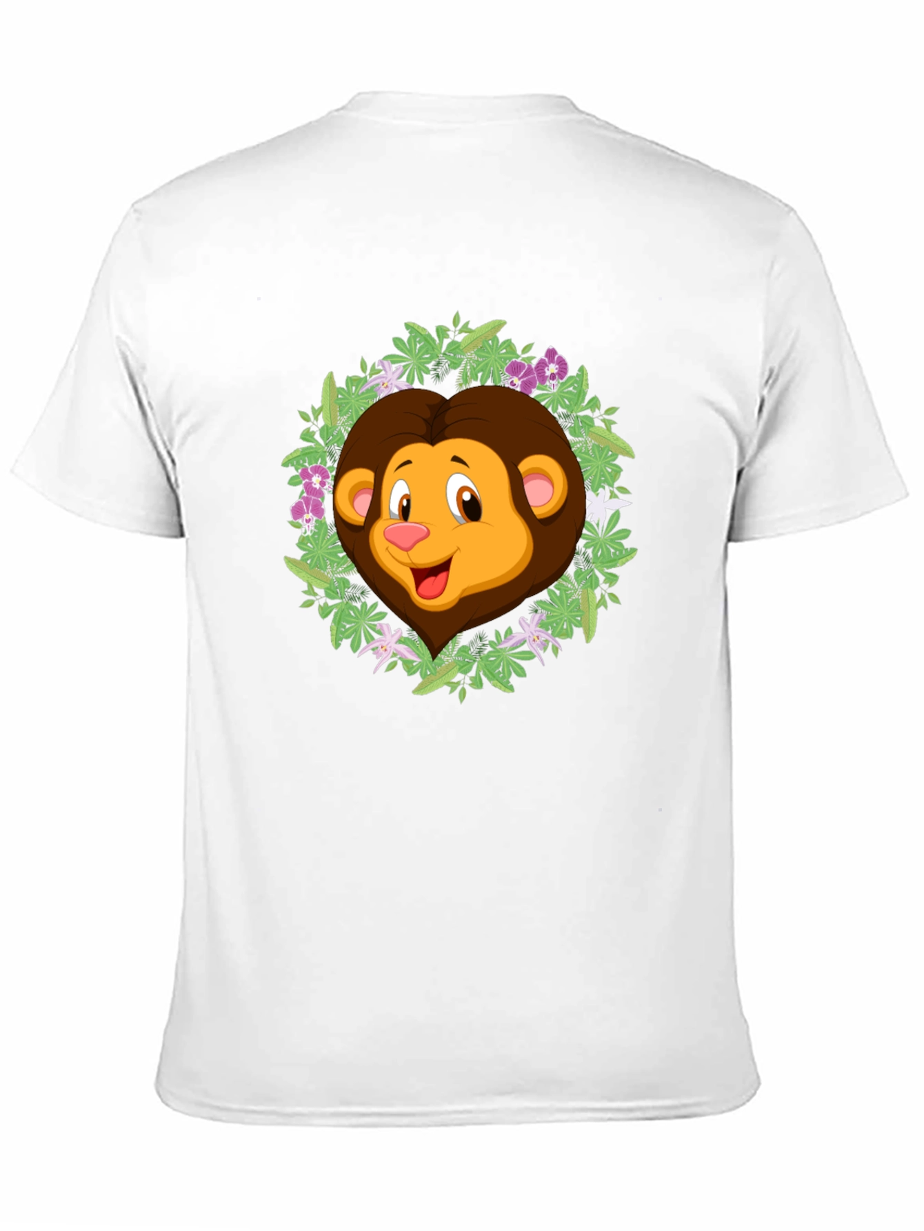 Jungle Lion Graphic Tee - Black Cotton T-Shirt