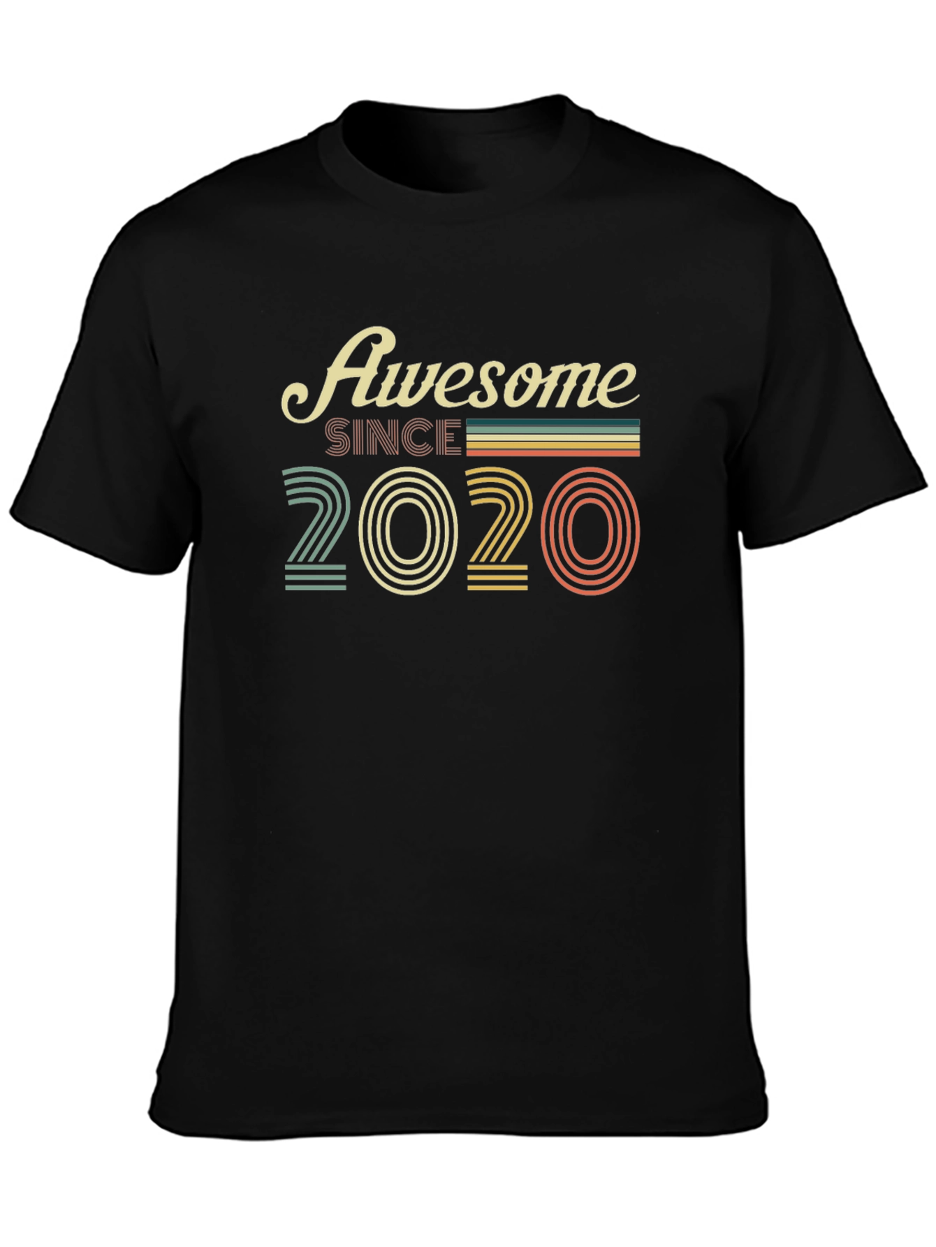 Awesome Since 2020 Black T-Shirt