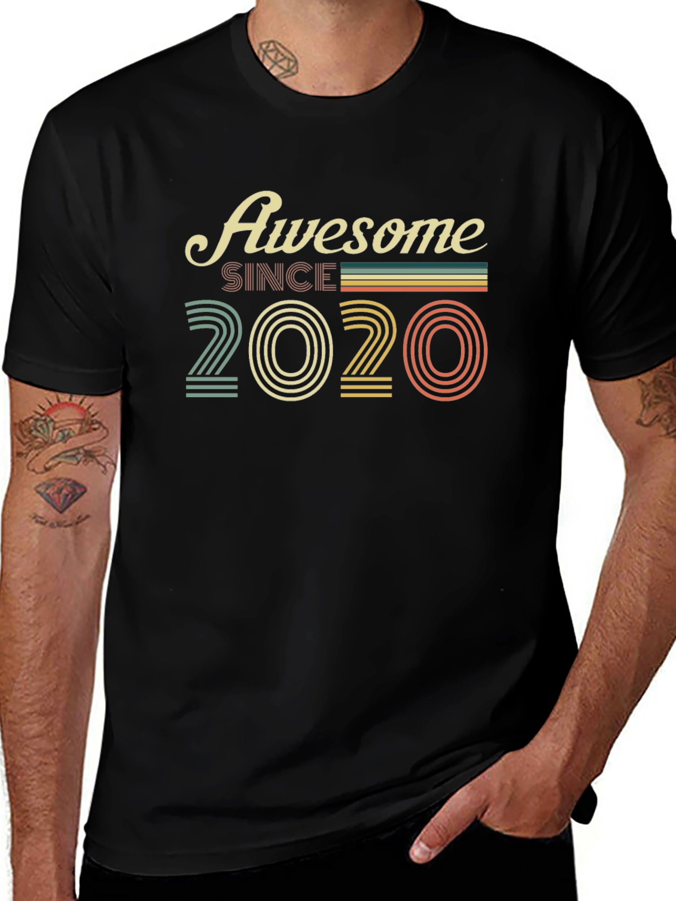 Awesome Since 2020 Black T-Shirt