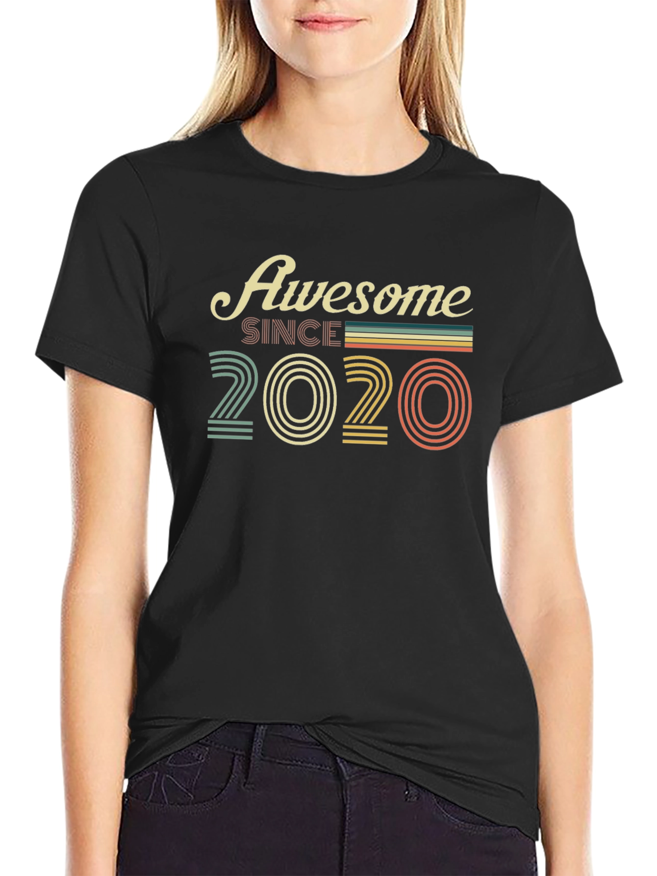 Awesome Since 2020 Black T-Shirt