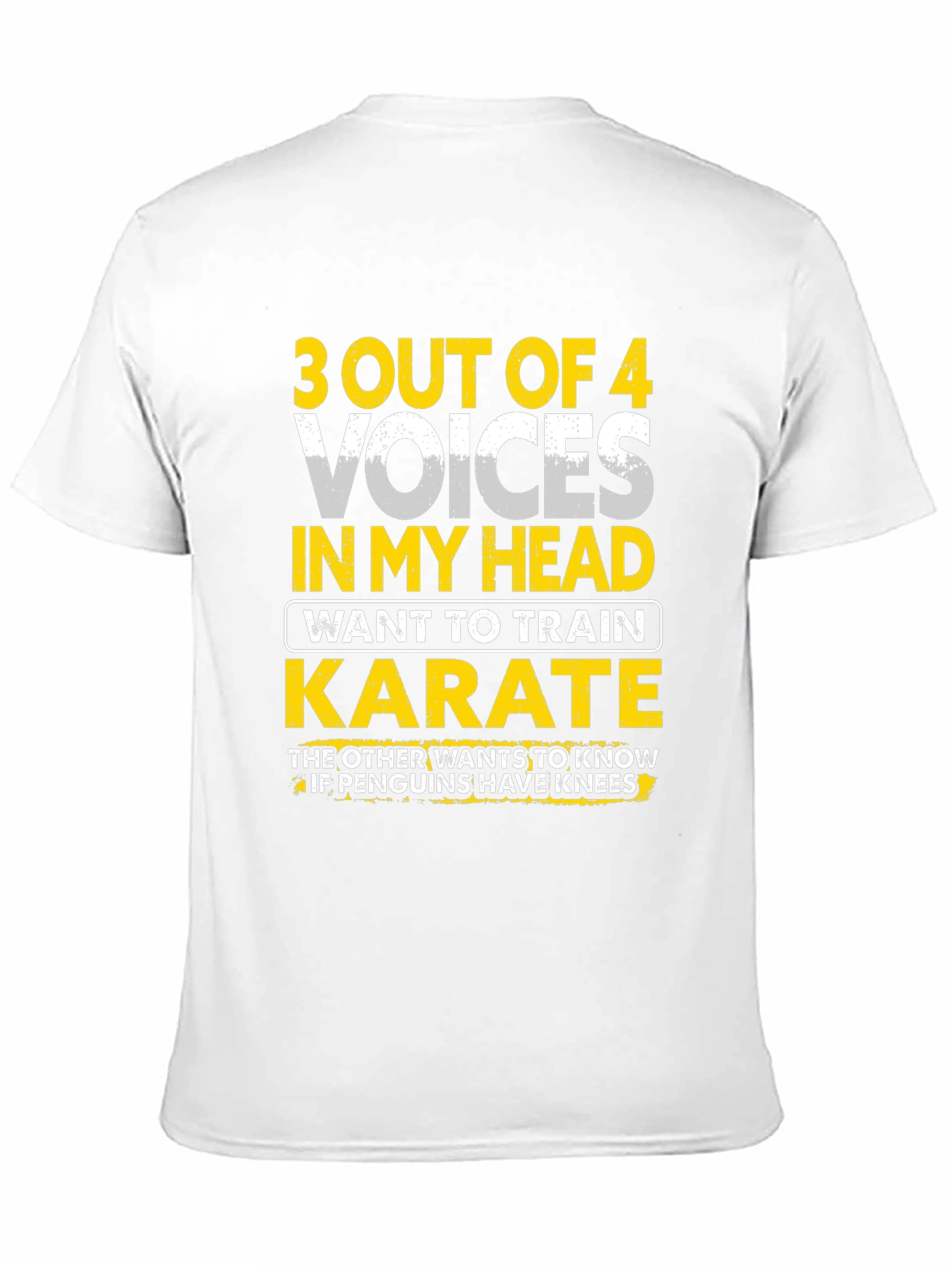 Funny Karate T-Shirt - 3 Out of 4 Voices