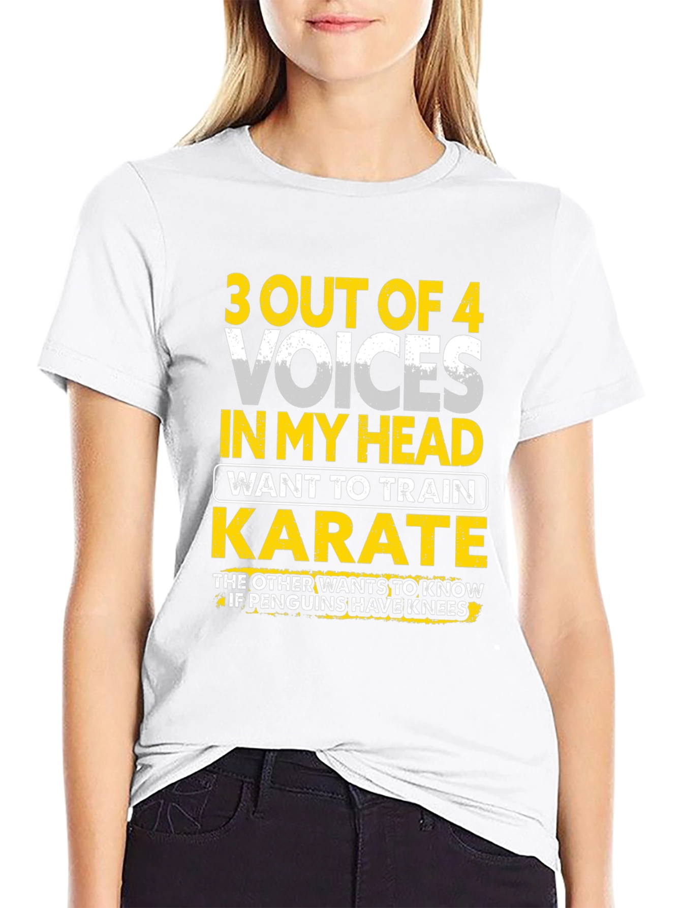 Funny Karate T-Shirt - 3 Out of 4 Voices