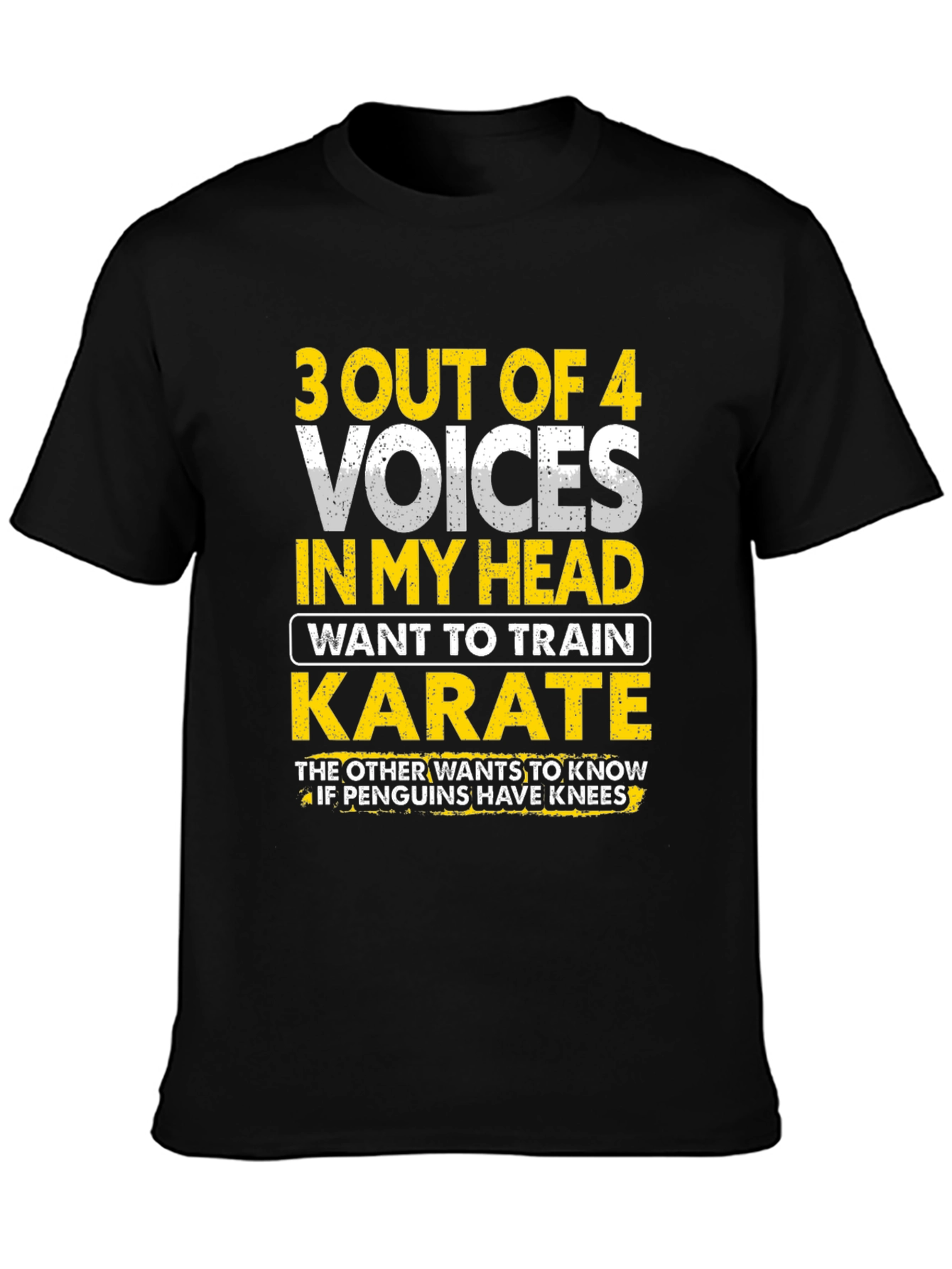 Funny Karate T-Shirt - 3 Out of 4 Voices