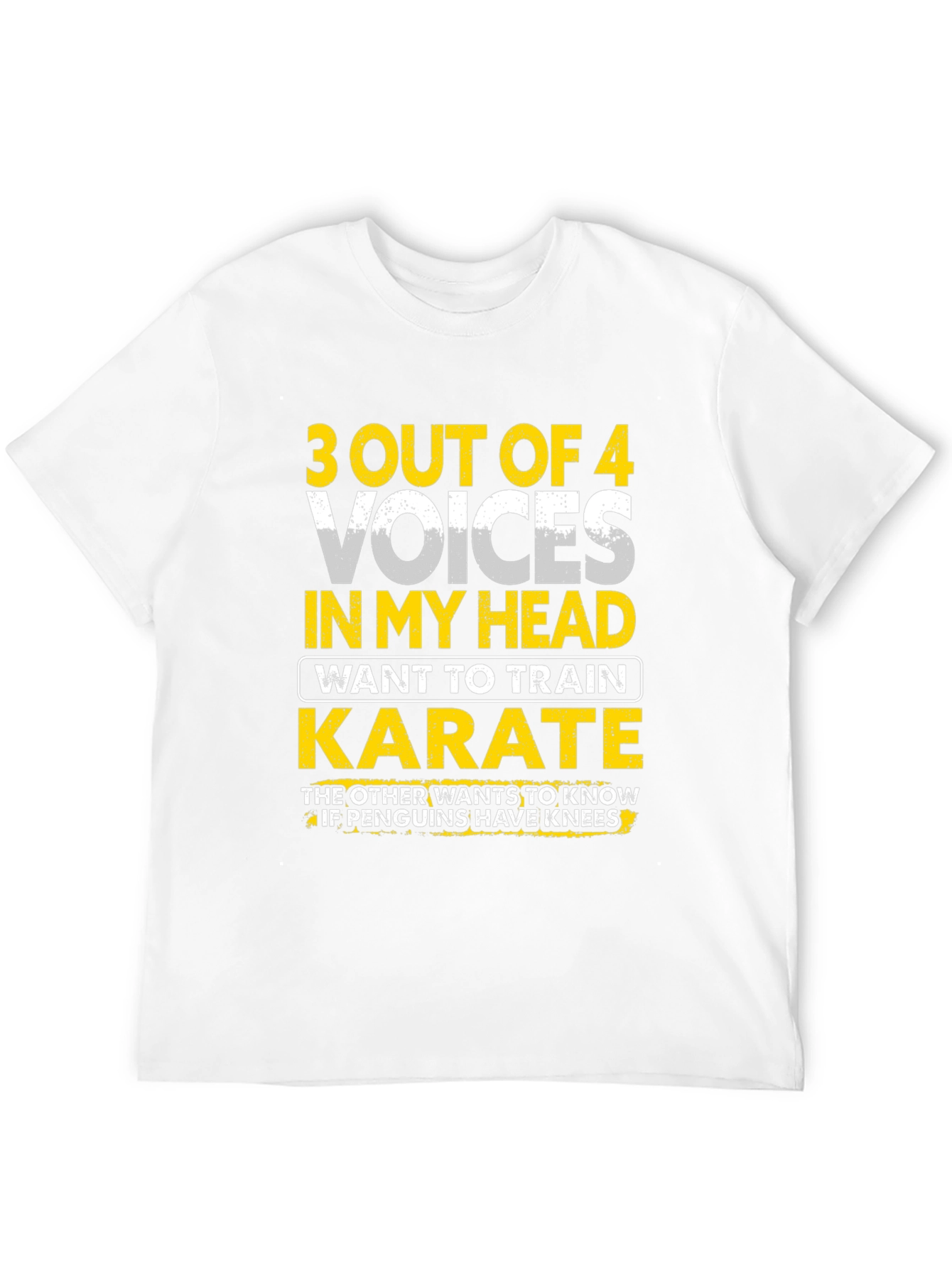 Funny Karate T-Shirt - 3 Out of 4 Voices