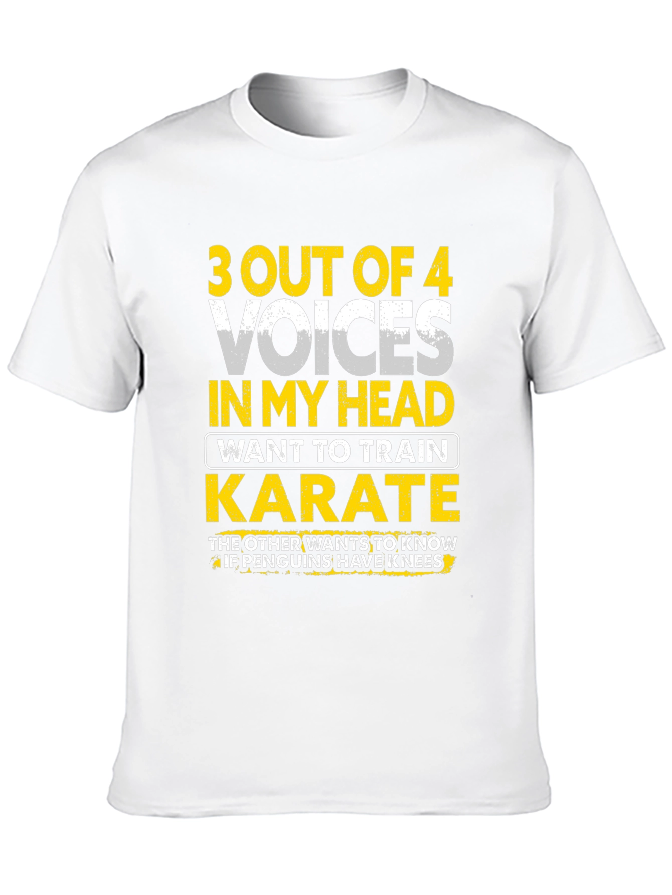 Funny Karate T-Shirt - 3 Out of 4 Voices