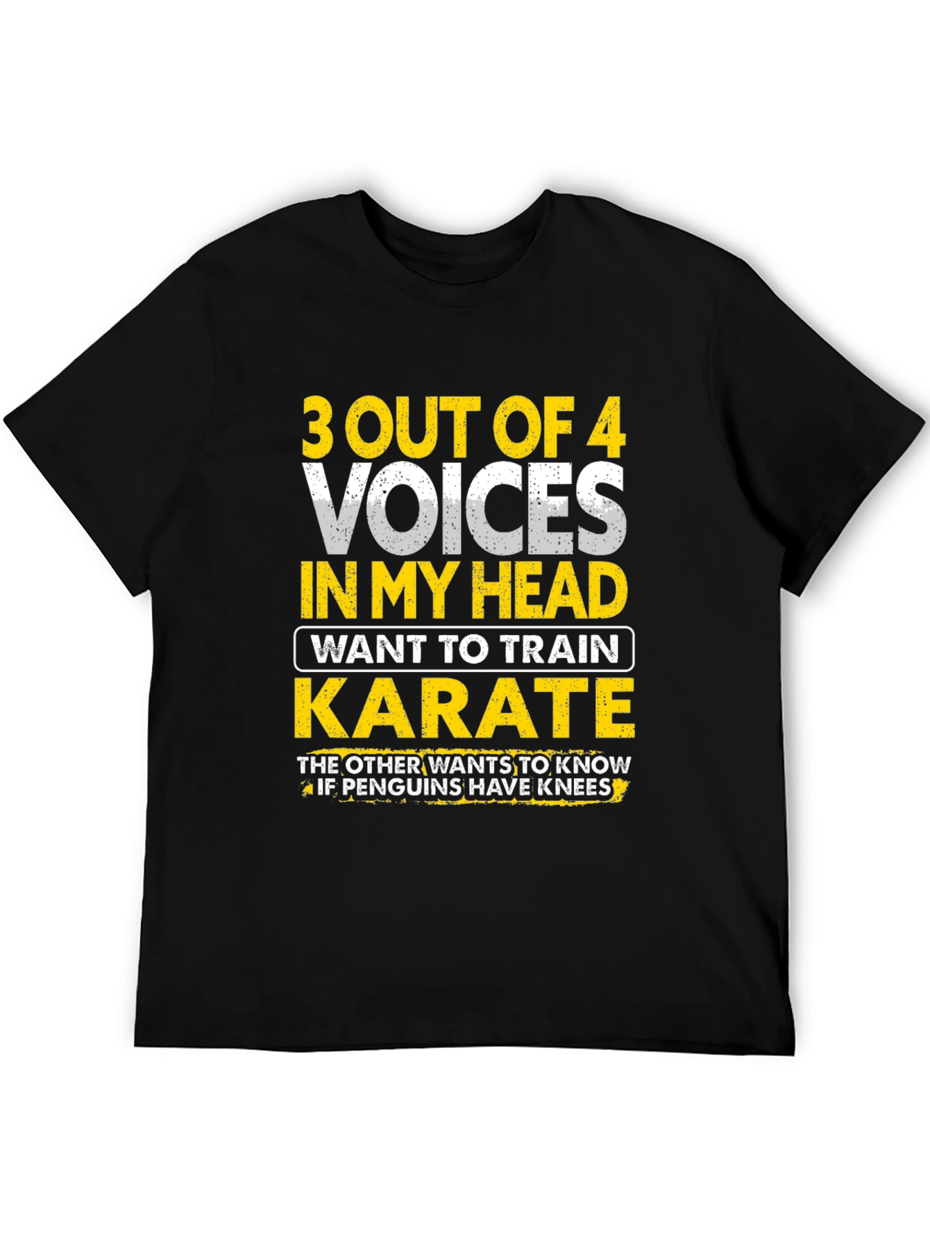 Funny Karate T-Shirt - 3 Out of 4 Voices
