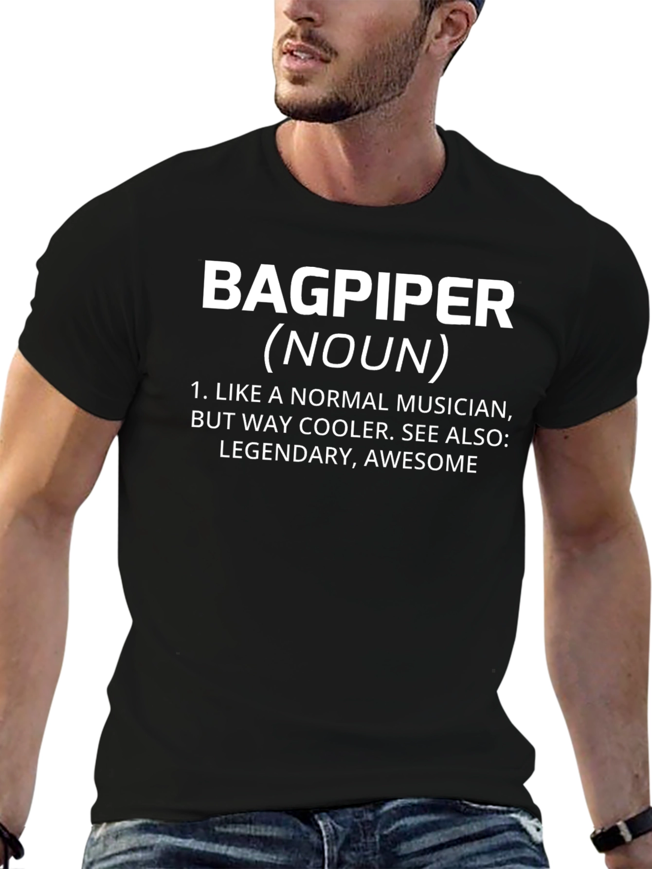Bagpiper Definition T-Shirt: Cool Musician Tee