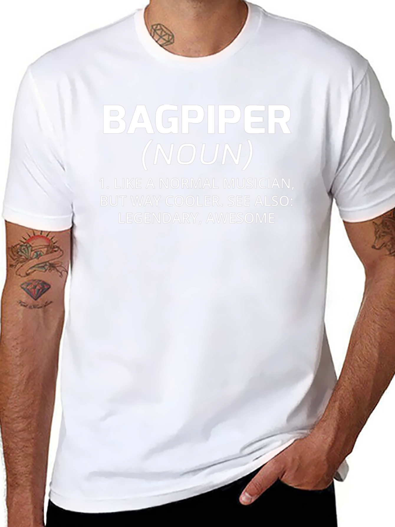 Bagpiper Definition T-Shirt: Cool Musician Tee