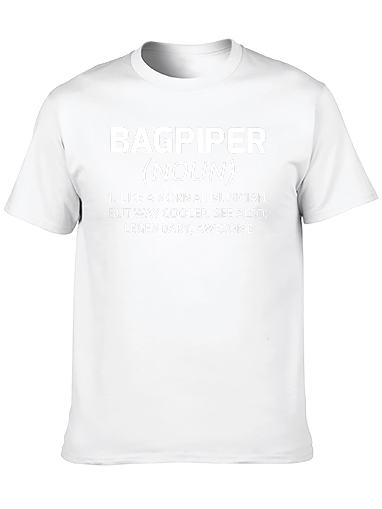 Bagpiper Definition T-Shirt: Cool Musician Tee