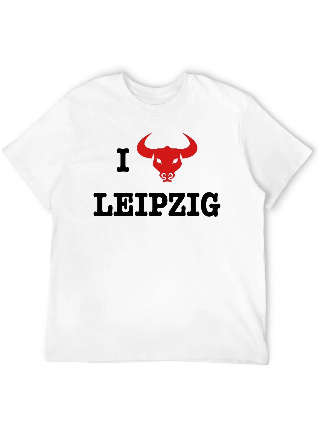 I Love Leipzig Red Bull T-Shirt - Black