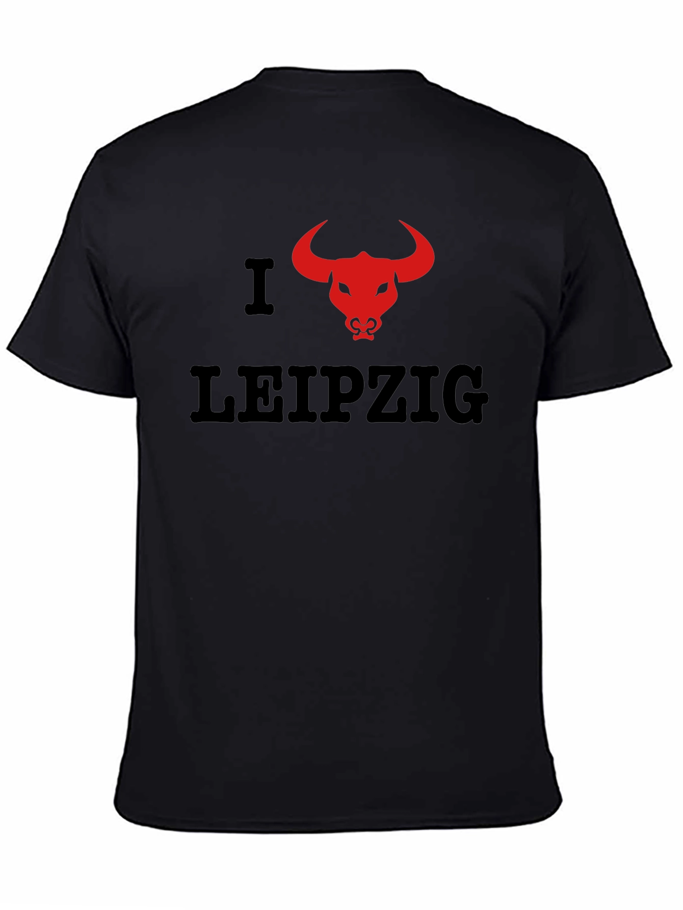 I Love Leipzig Red Bull T-Shirt - Black