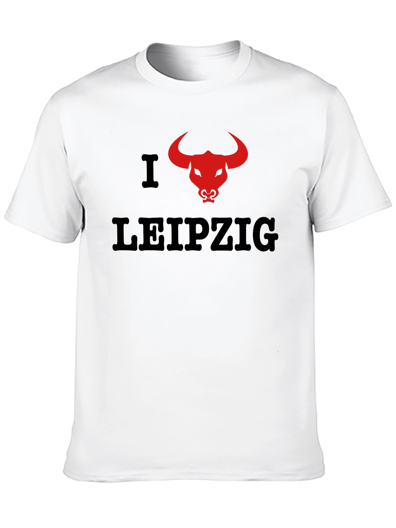 I Love Leipzig Red Bull T-Shirt - Black