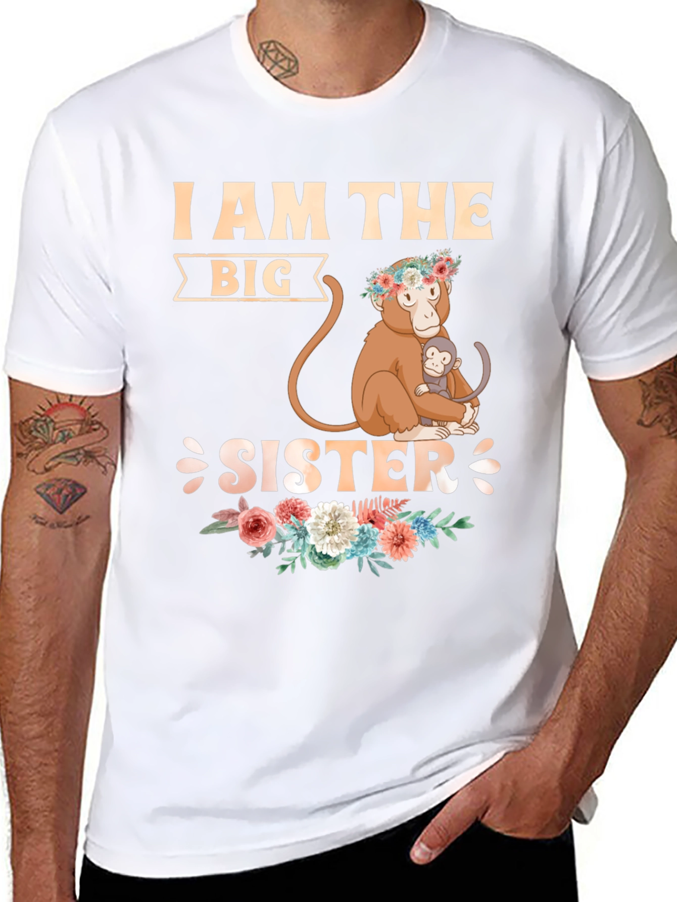 I Am The Big Sister Monkey Graphic Tee